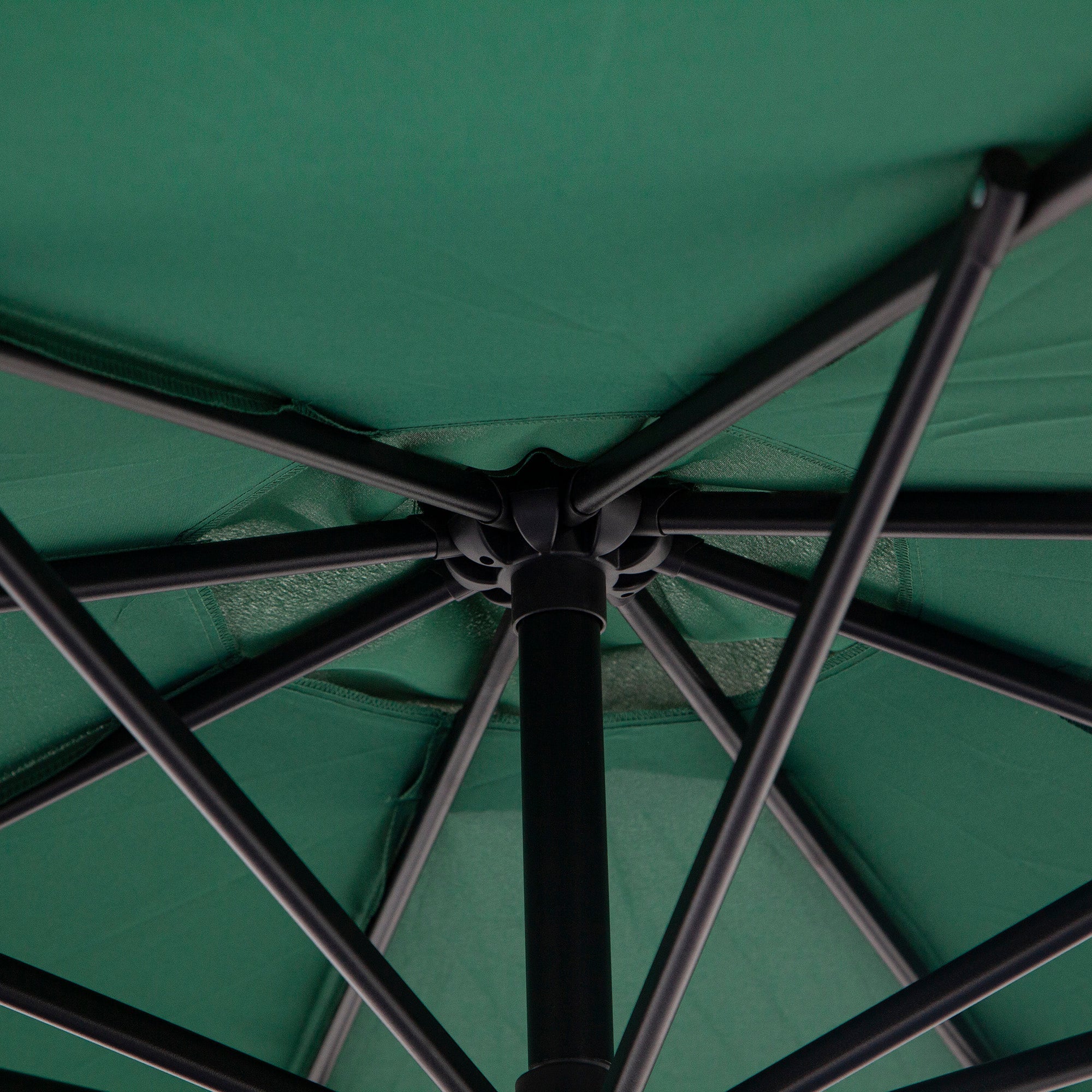 Cantilever Parasol Crank Sunshade Steel Frame Ø2.95x2.45m Green Polyester