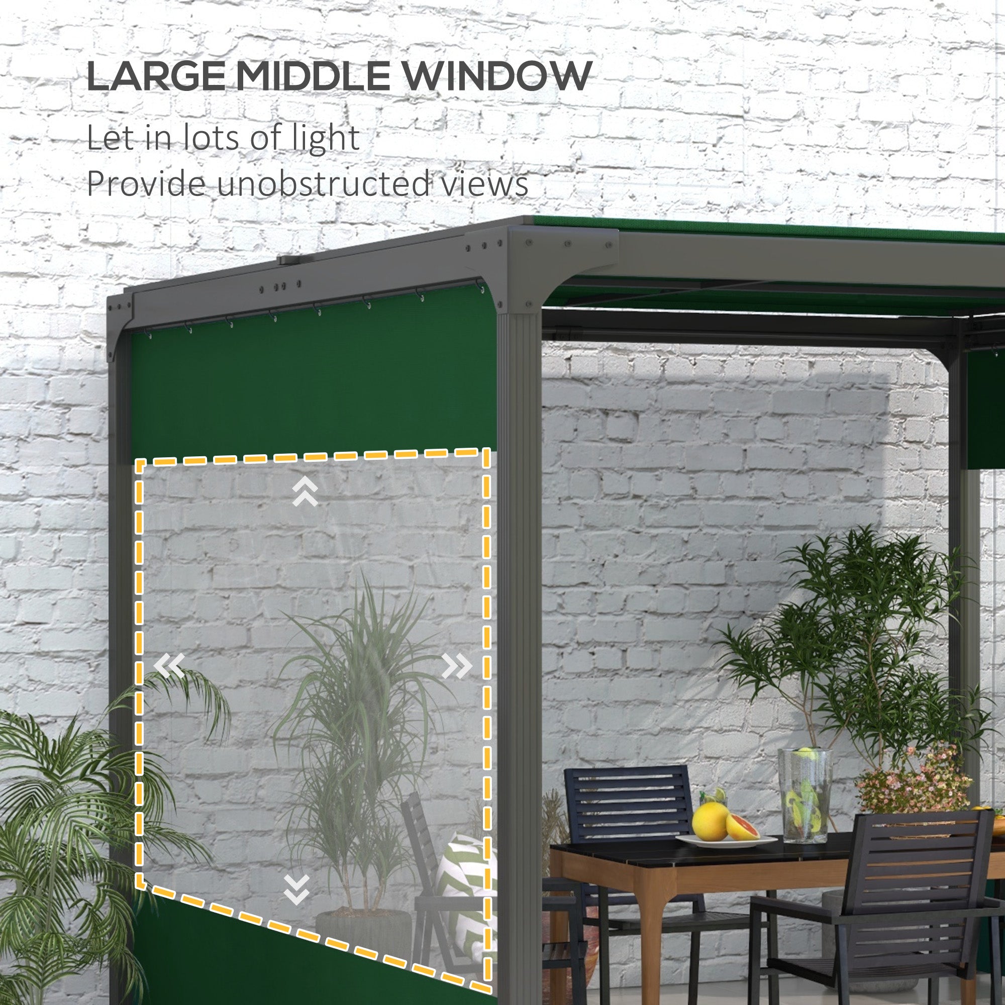 Ersatz-Pergolaplanen 3 x 2m 2er-Set Grün