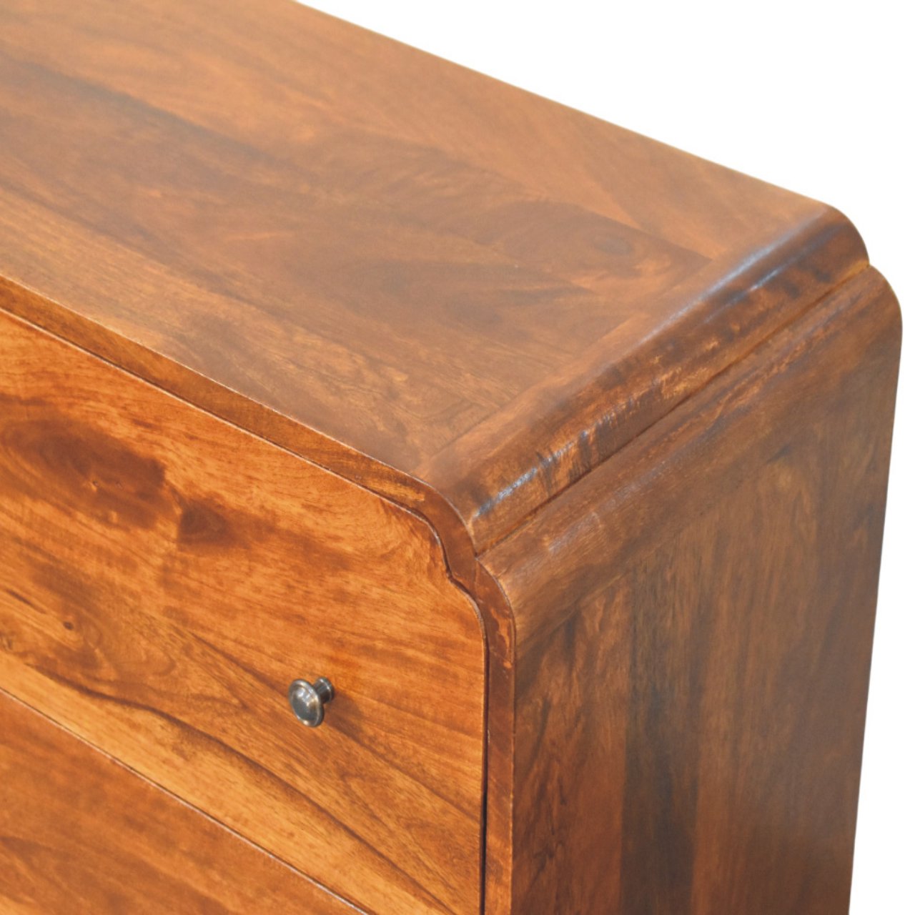 Newton Chestnut 3 Drawer Chest, Solid Wood Dark Brown