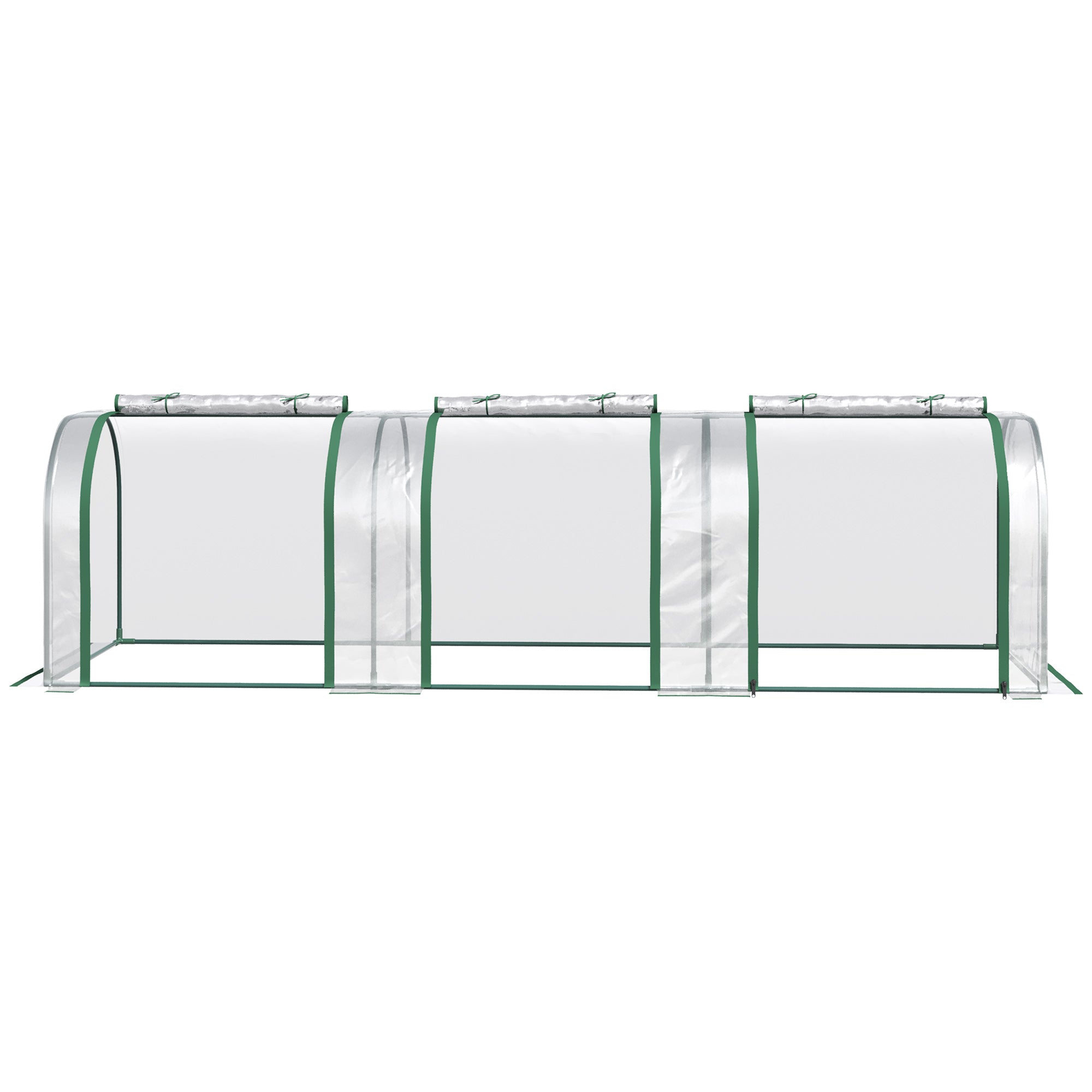 Foil Greenhouse Hothouse for Plant Cultivation, 295x100x80cm, Transparent Steel