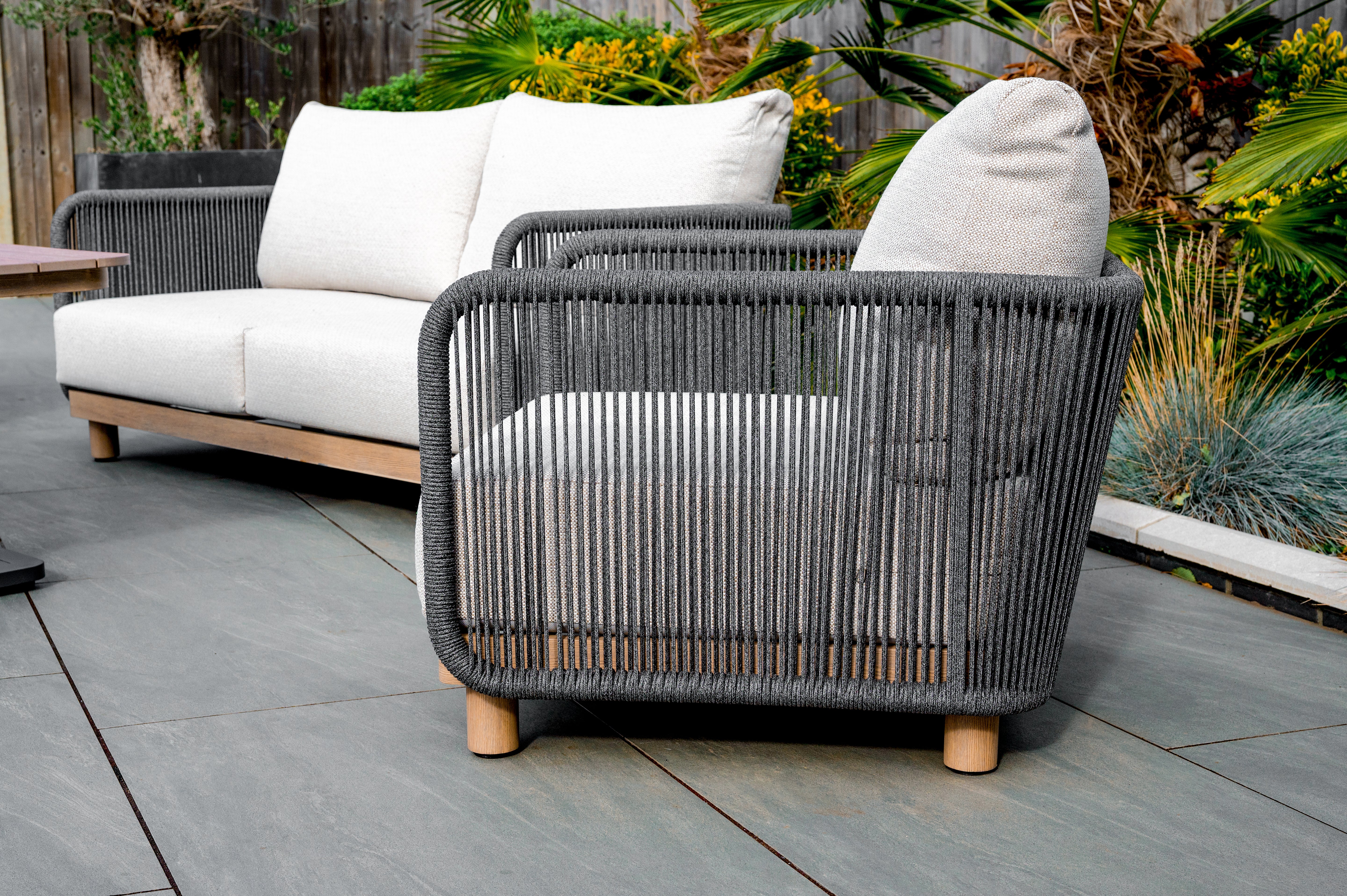 Buxton - Rope Weave Sofa Set with Piller Coffee Table