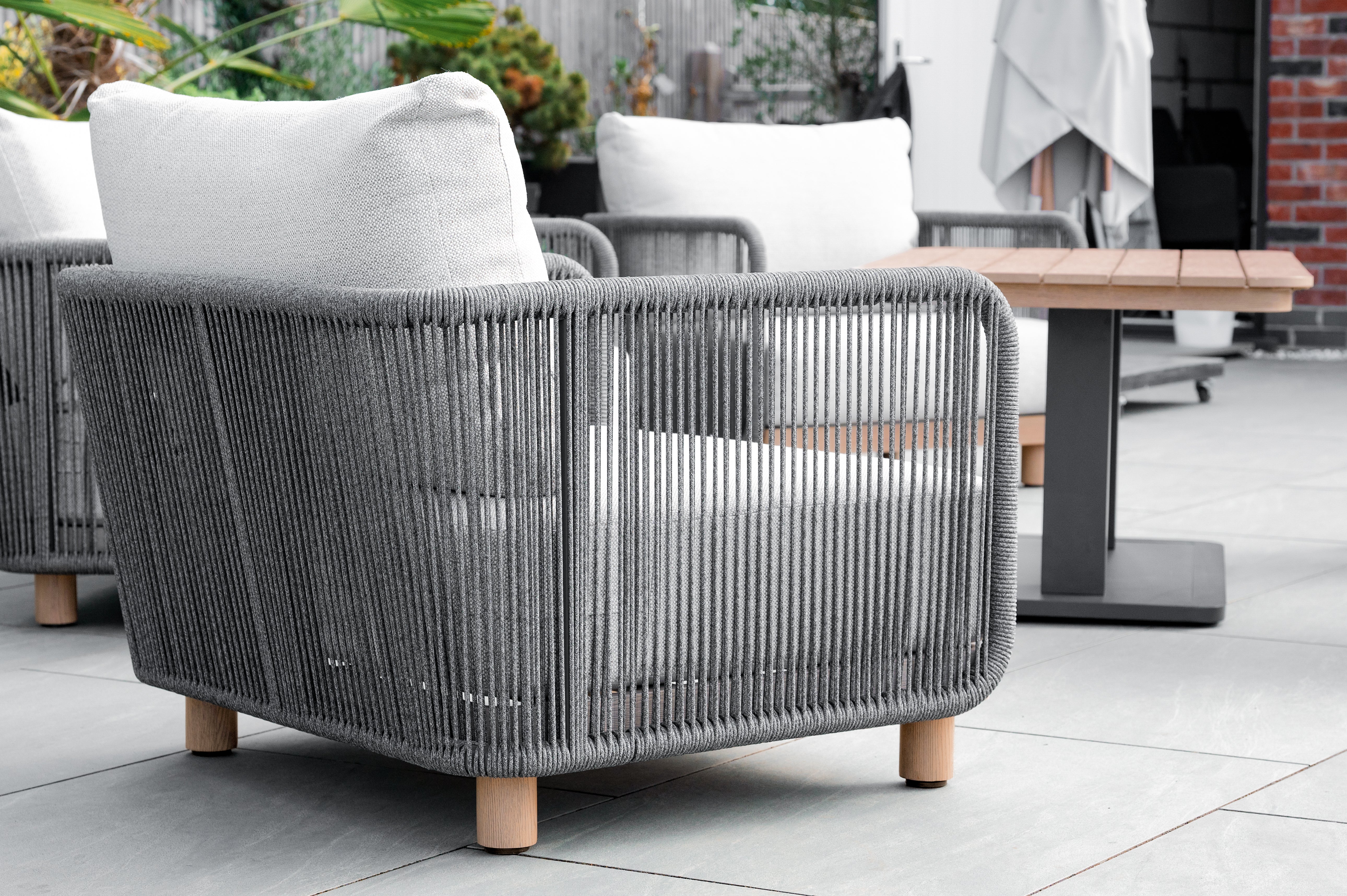 Buxton - Rope Weave Sofa Set with Piller Coffee Table