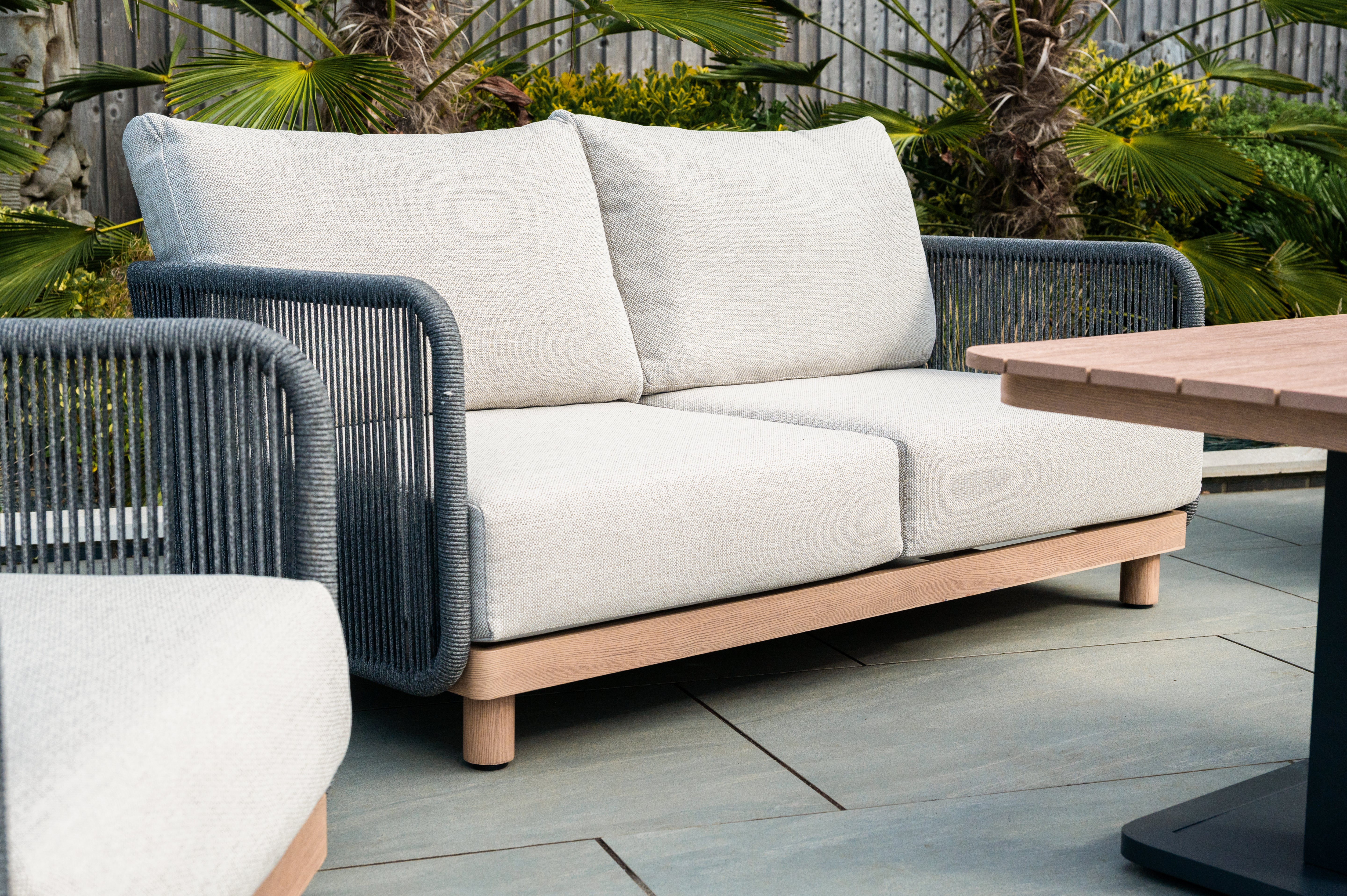 Buxton - Rope Weave Sofa Set with Piller Coffee Table
