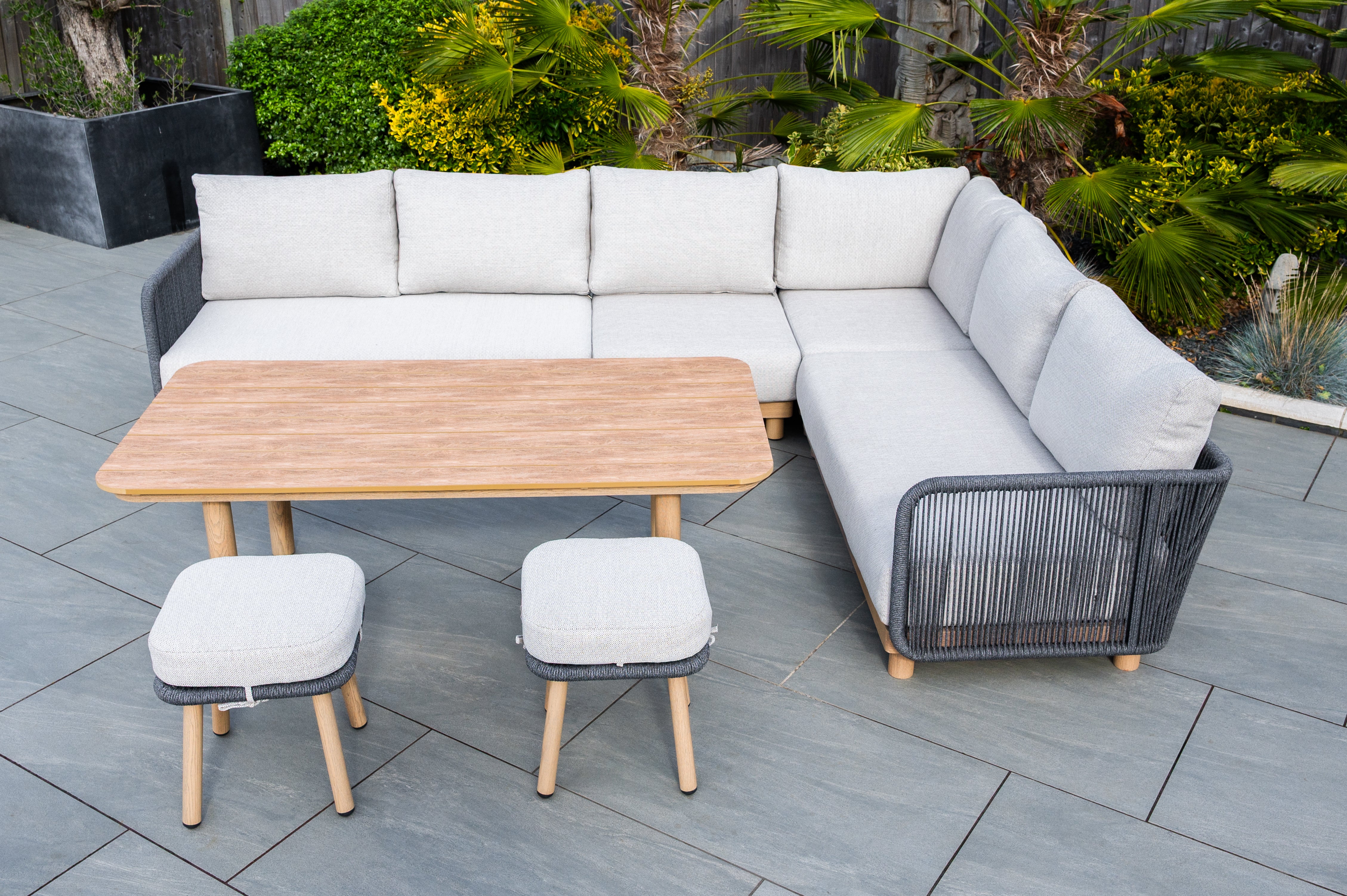 Buxton - Rope Weave Corner Sofa Set