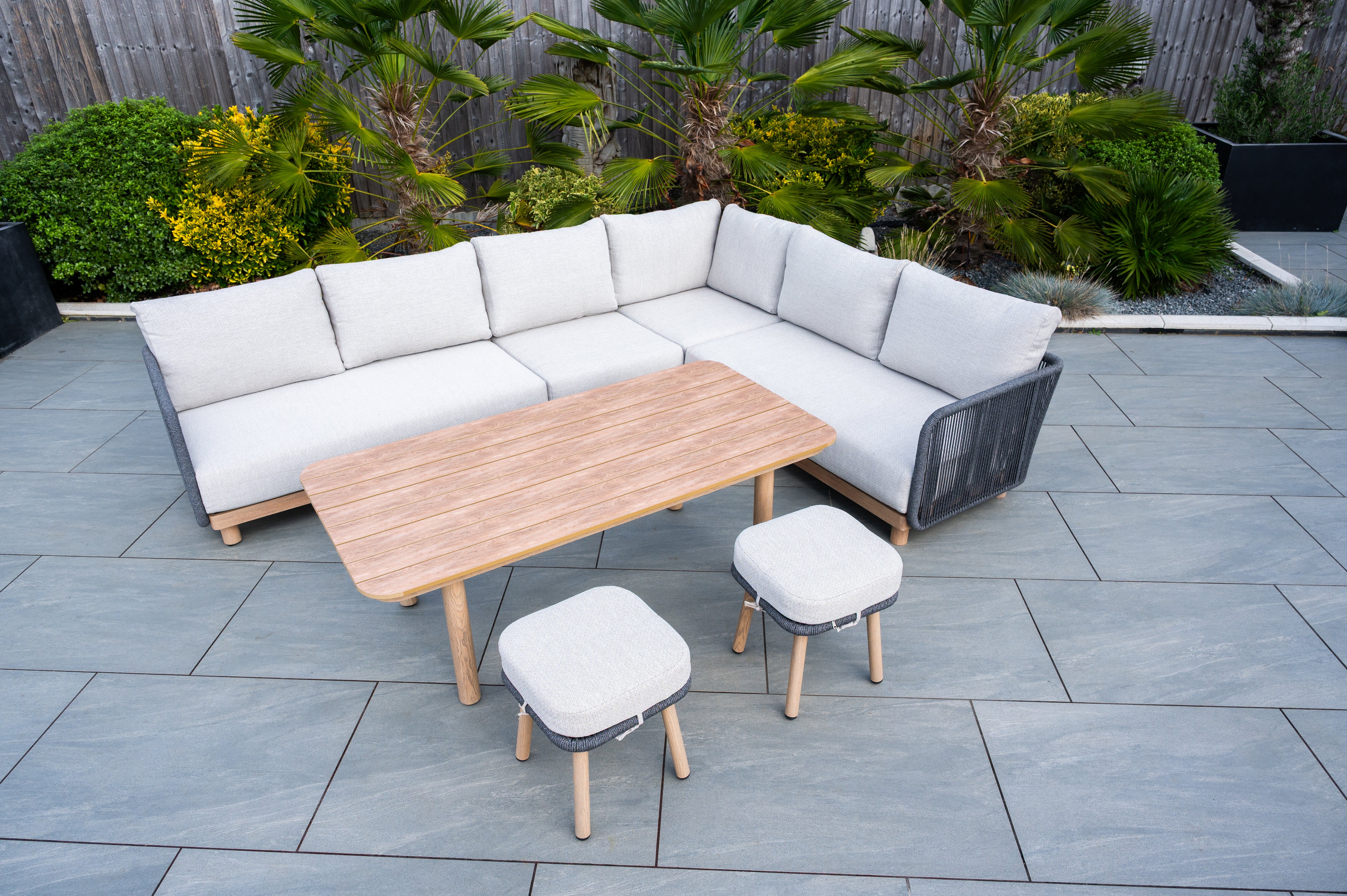 Buxton - Rope Weave Corner Sofa Set