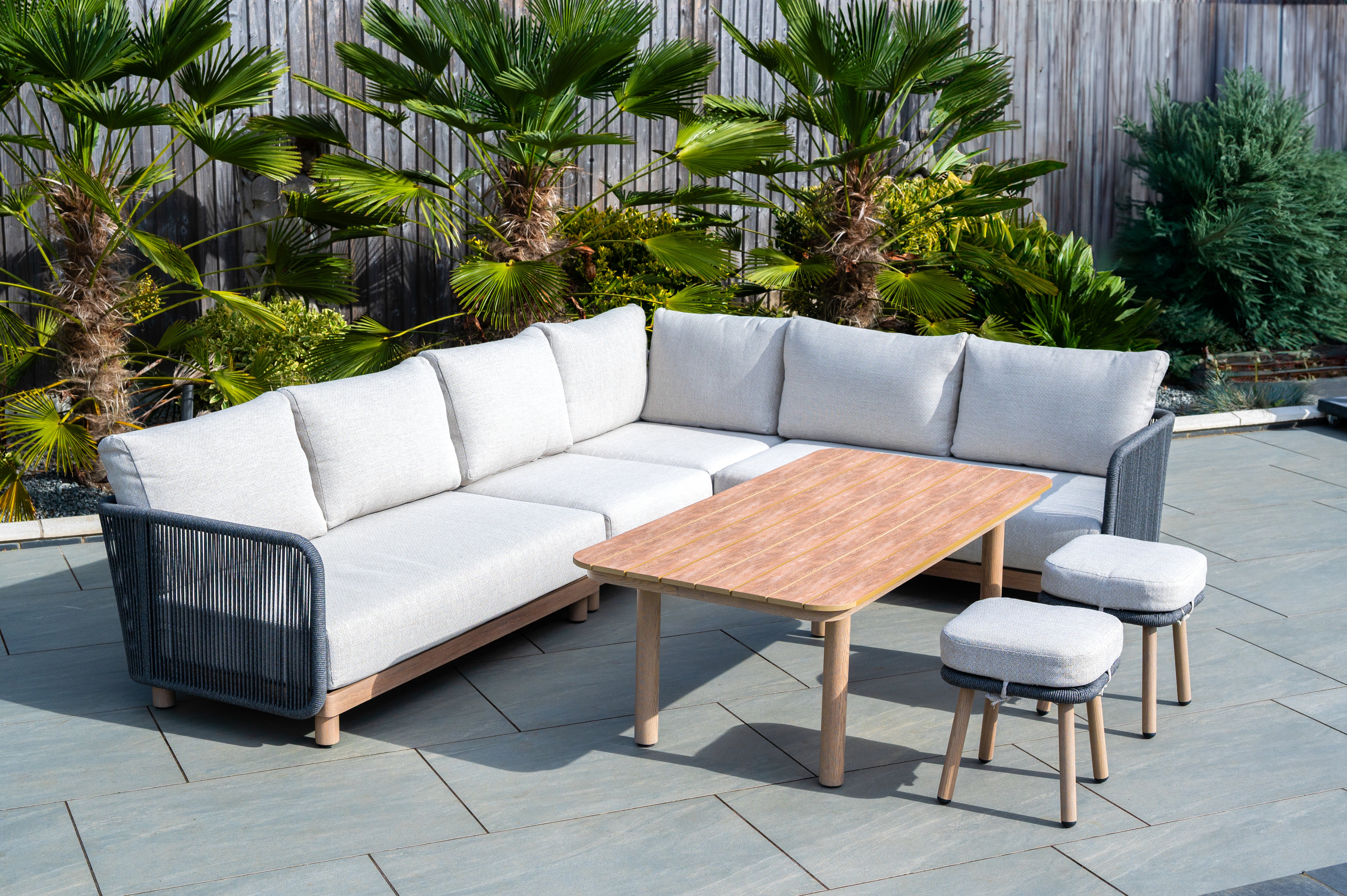 Buxton - Rope Weave Corner Sofa Set