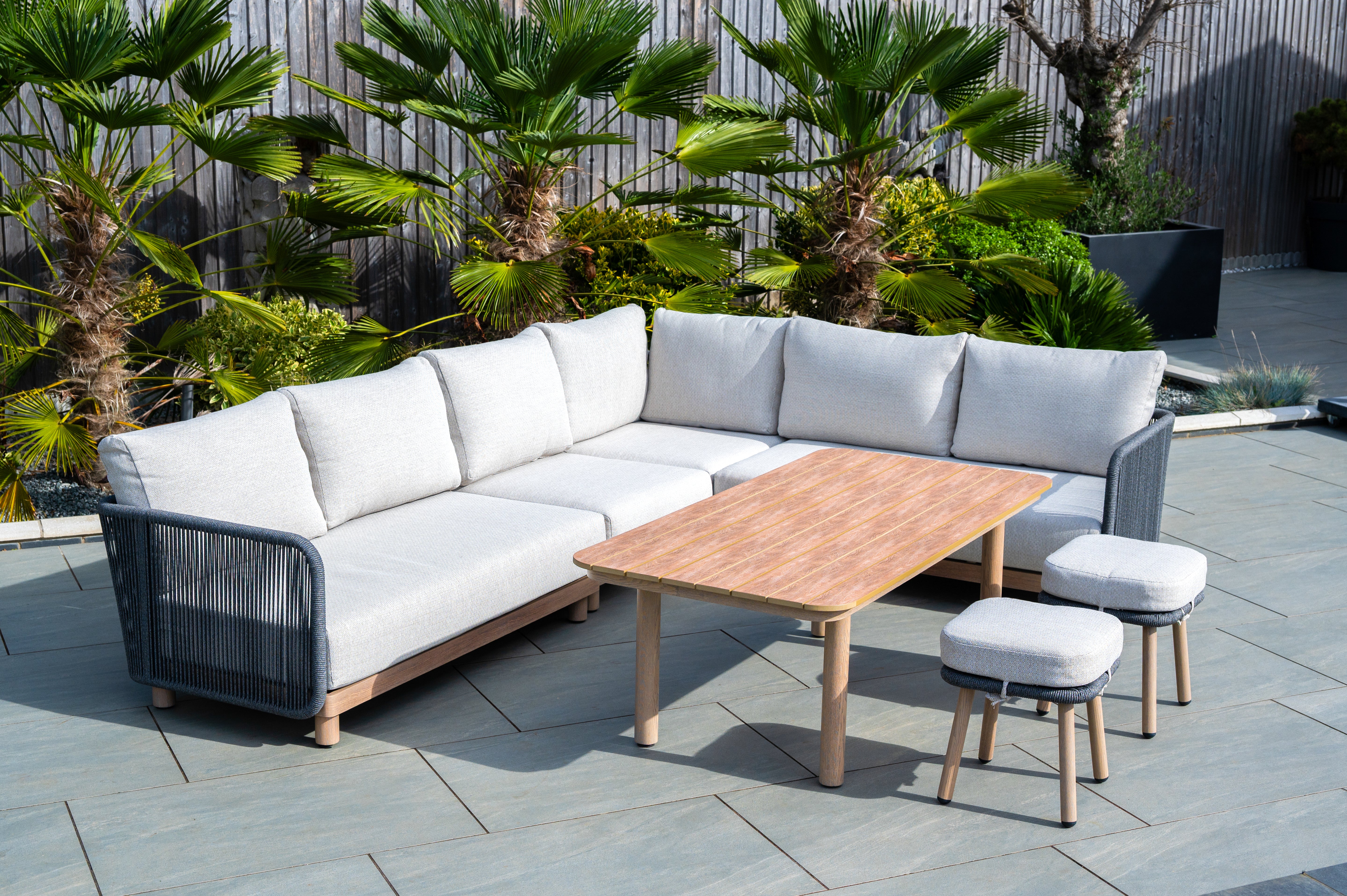 Buxton - Rope Weave Corner Sofa Set