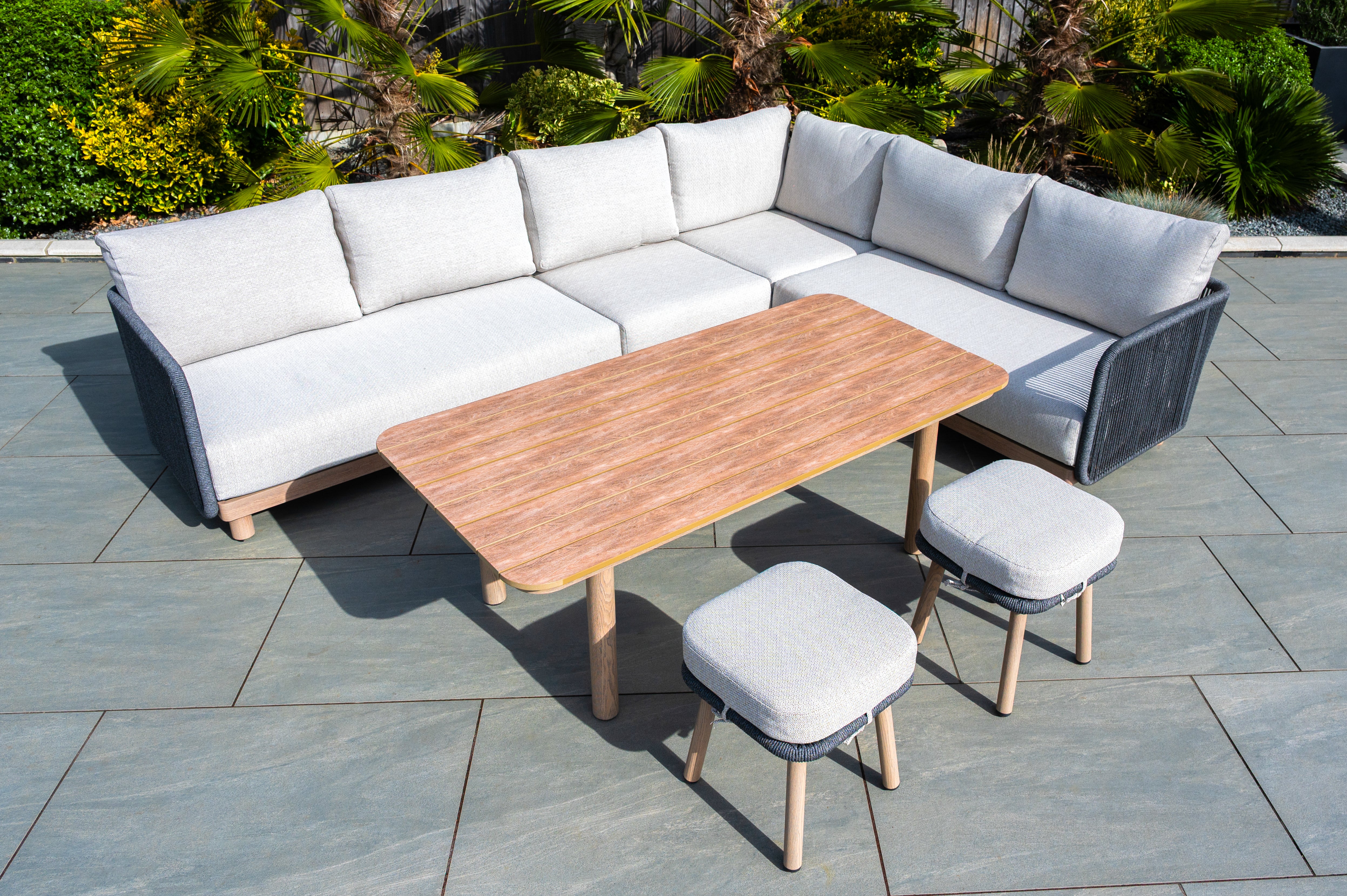 Buxton - Rope Weave Corner Sofa Set