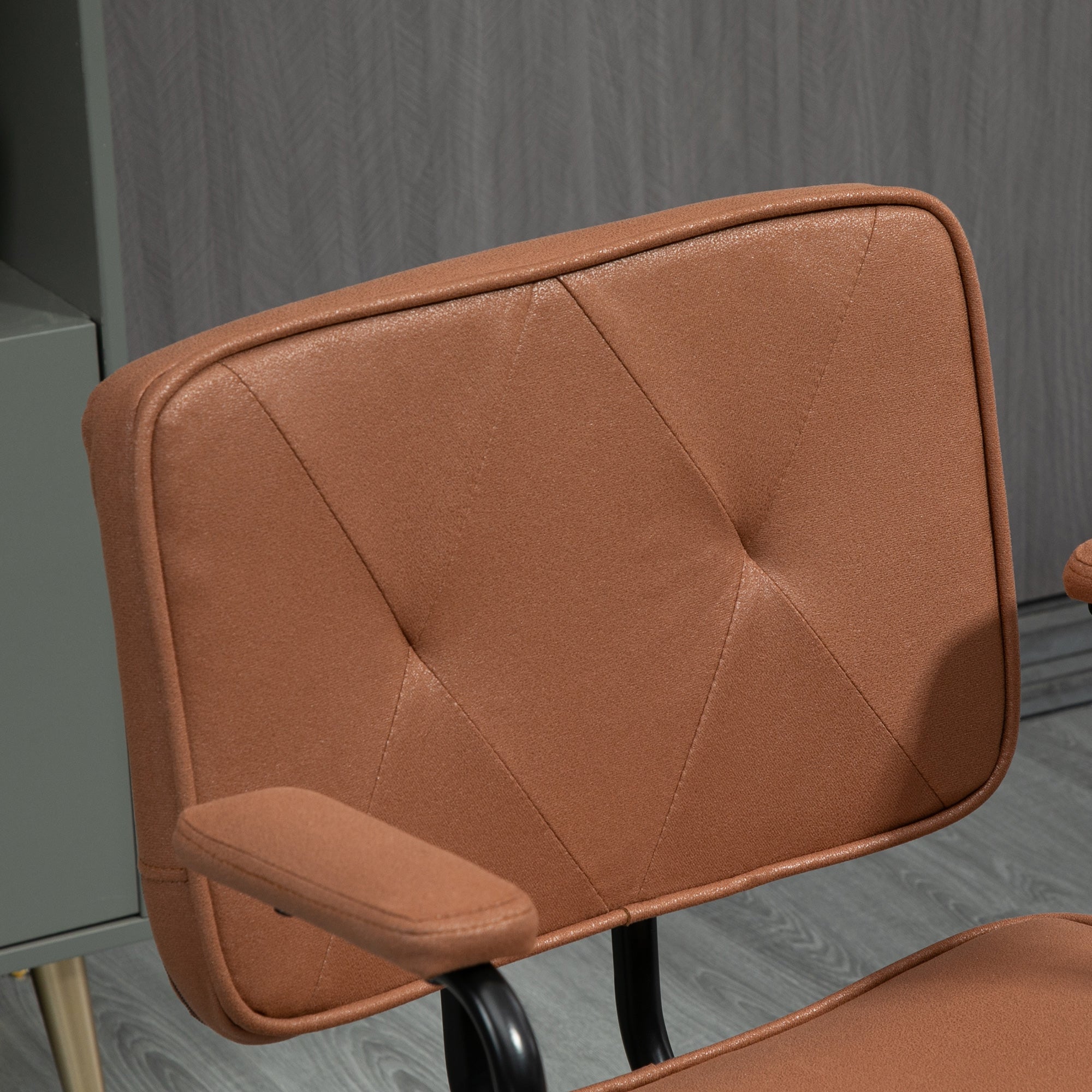 Vinsetto Office Chair, Retro Height-Adjustable with Rocking Function, Faux Leather