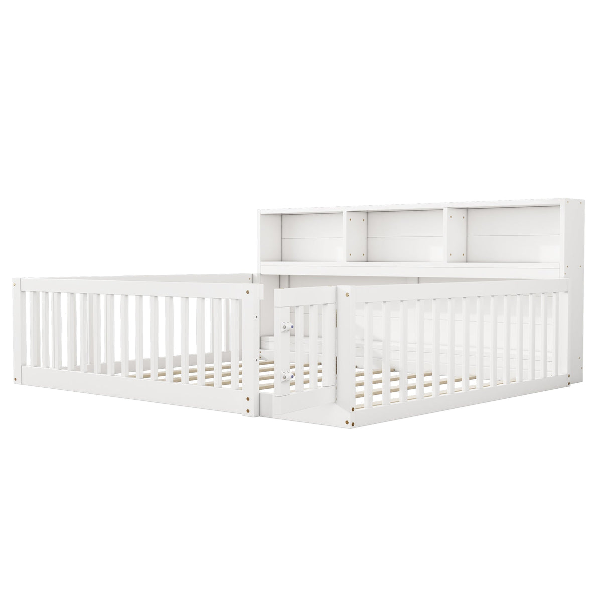 Daybed Sofa Bed 140x200cm Storage Compartment Slatted Base Pine Wood White