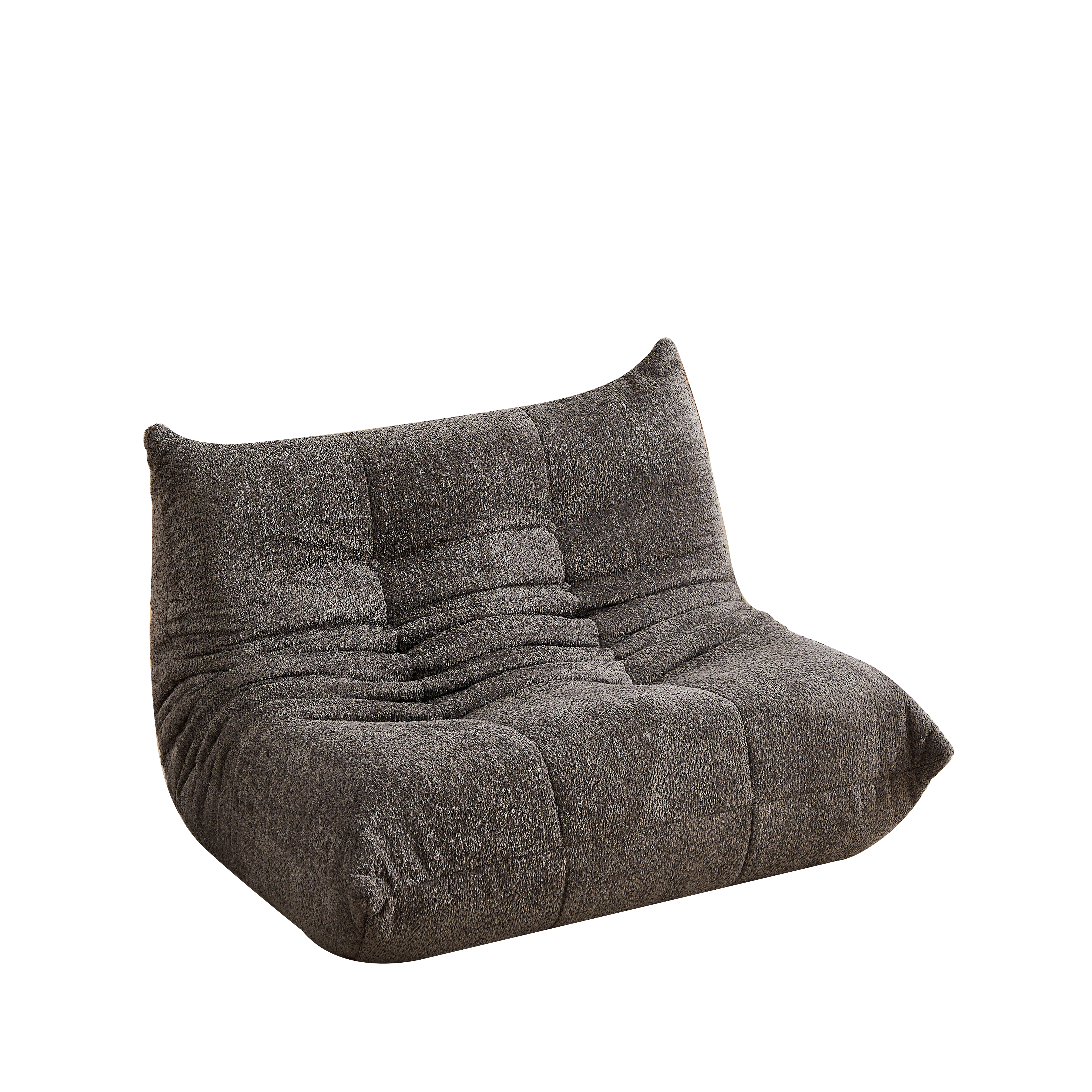 Chenille Togo Two-Seater Sofa with Memory Foam and High-Density Elastic Foam, Chenille Fabric