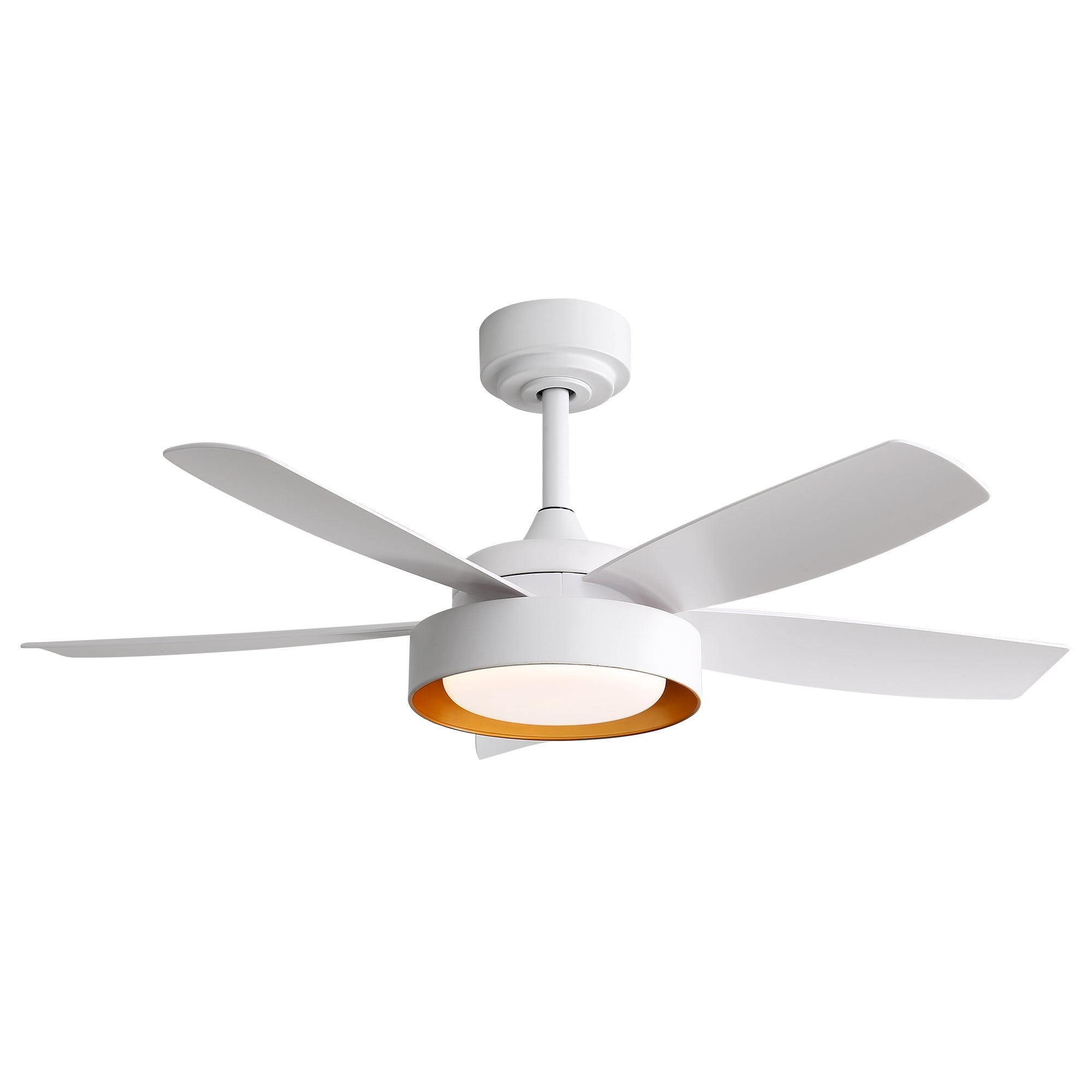 Ceiling Fan 42-Inch 22W LED Light Remote Control Reversible DC Motor White