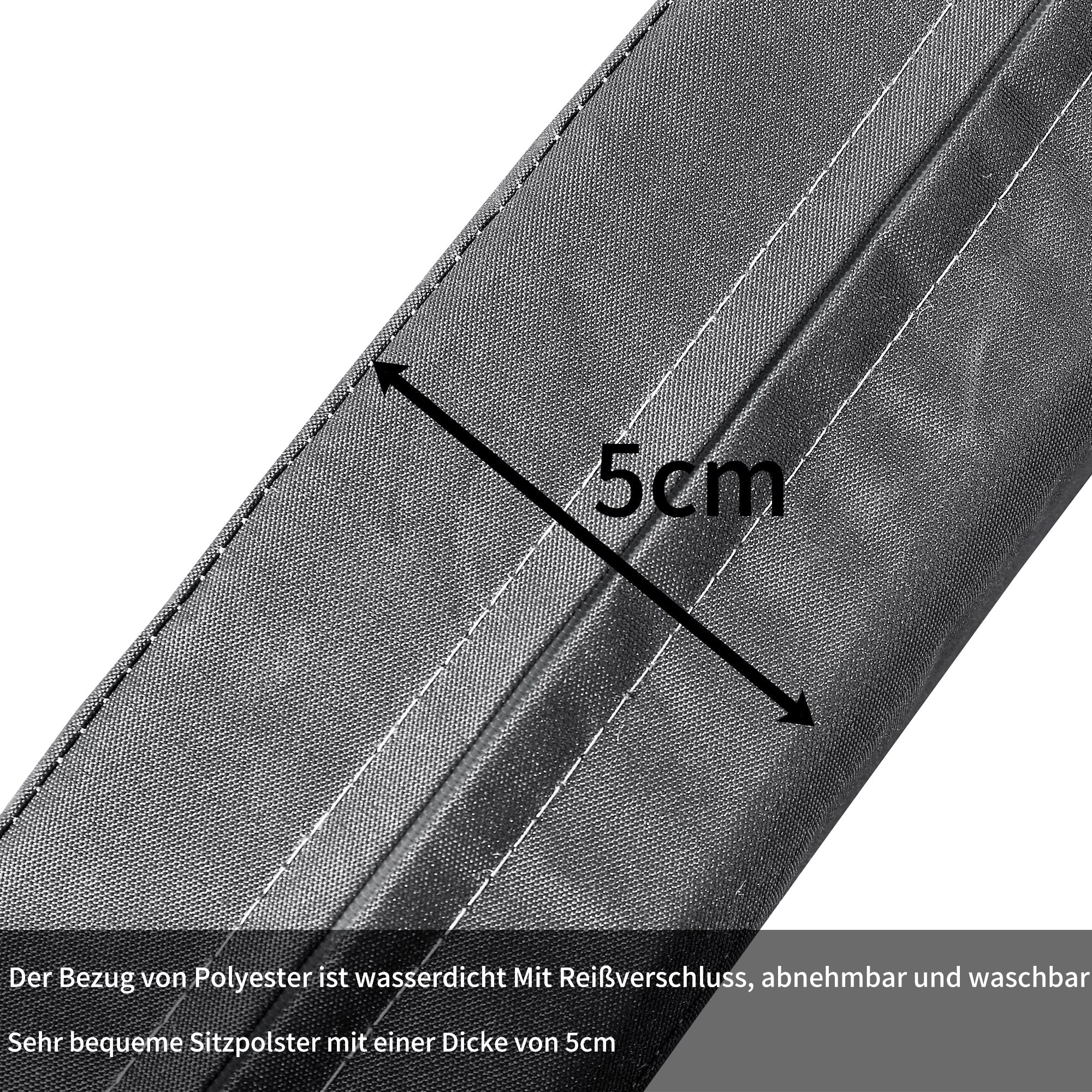 Polyrattan Lounge Sofa Set with Corner Sofa and Glass Top Table, Grey