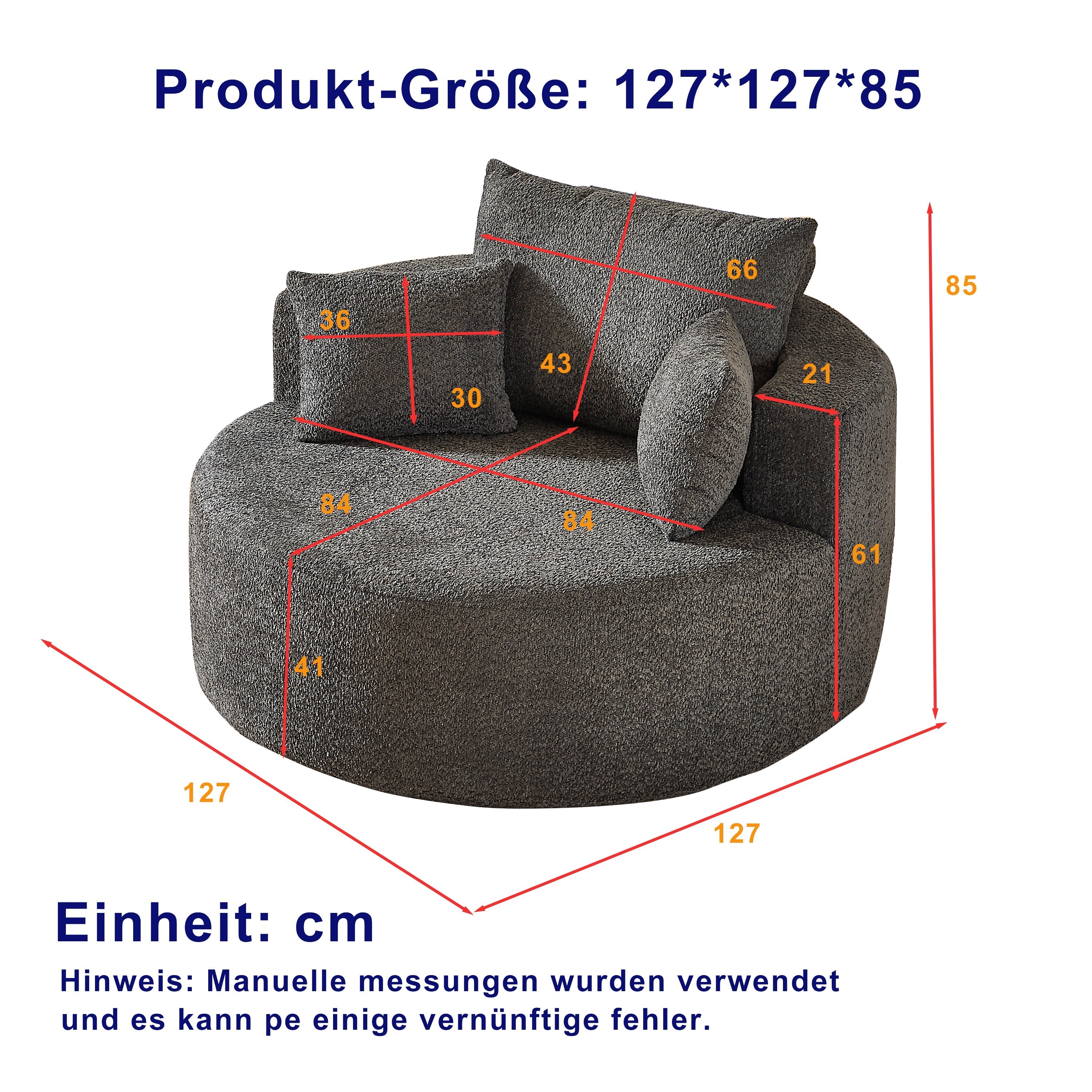 Sleeper Chair Fluffy Modern No Assembly - Chenille Foam