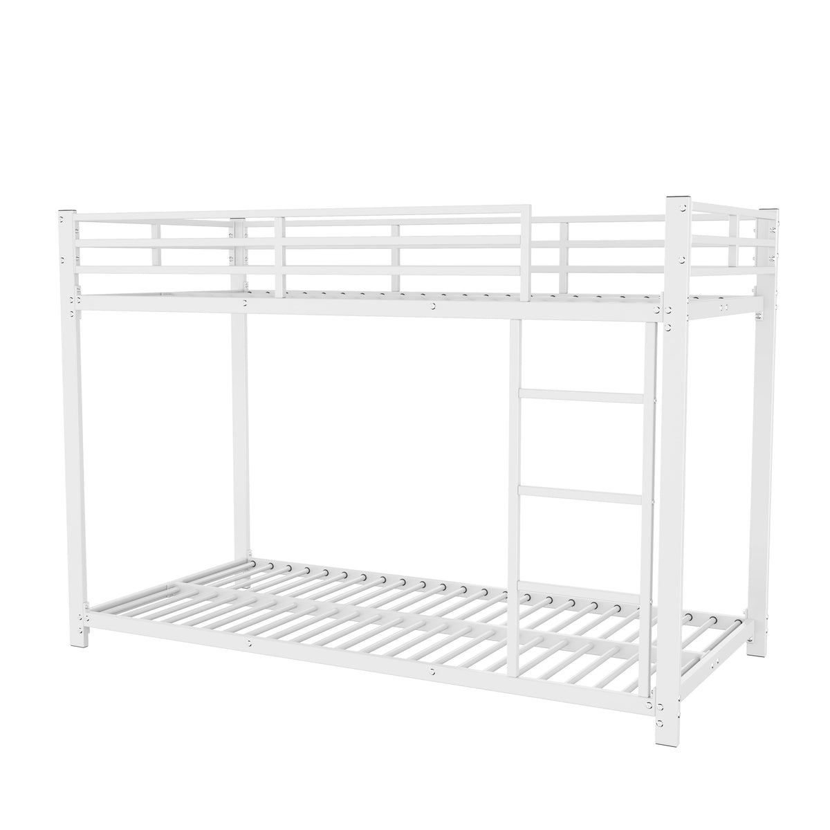 Bunk Bed 90x200cm Classic Iron Frame - White