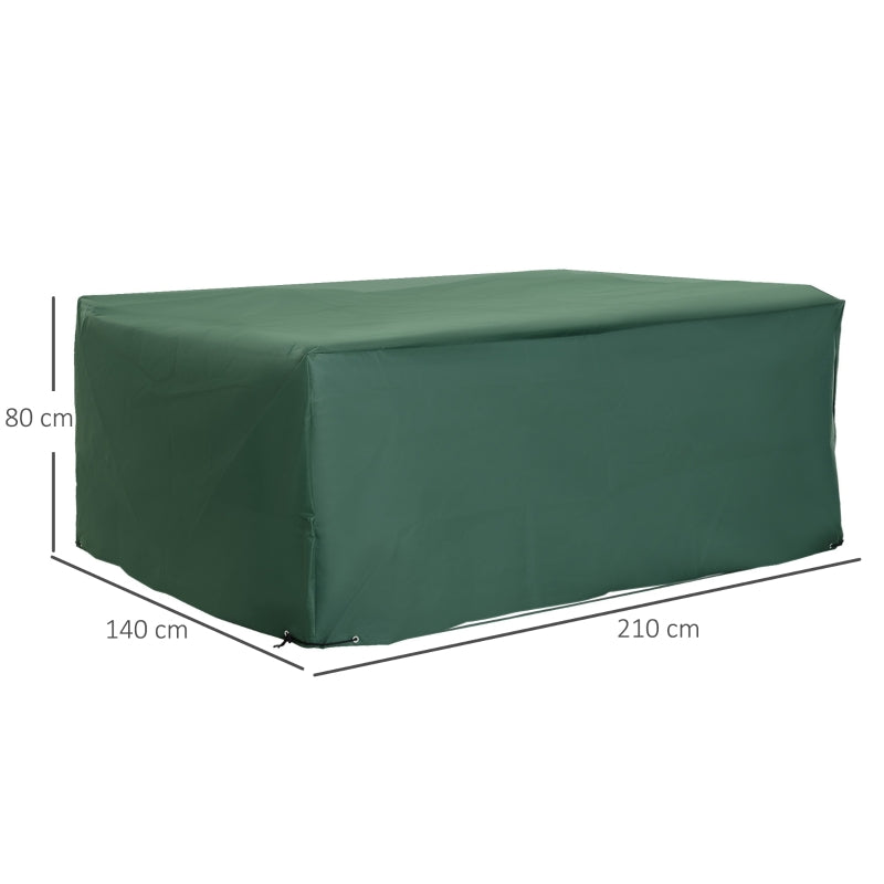 Protective Cover 210x140x80cm Garden Furniture 600D Oxford Fabric, Green