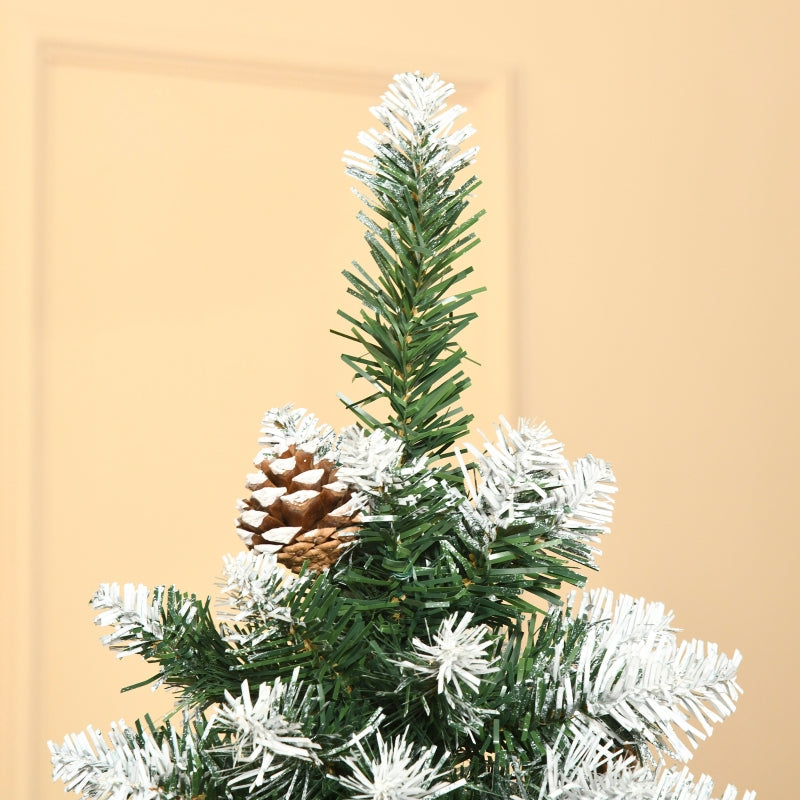 Artificial Christmas Tree, 630 Branches, 37 Cones, Snowy Tips, 180 cm