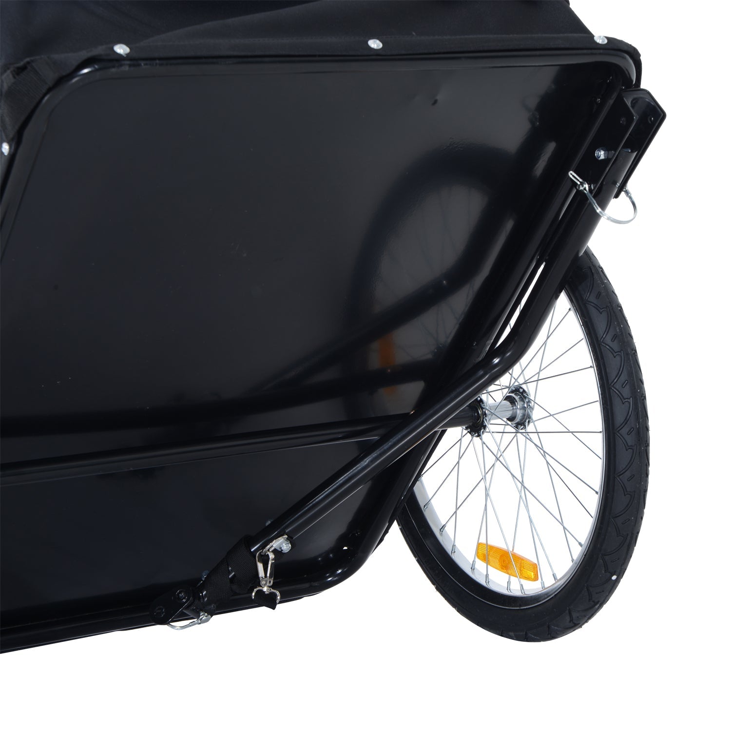 Handcart foldable, 40 kg load capacity, for garden and transport, white and black steel and oxford
