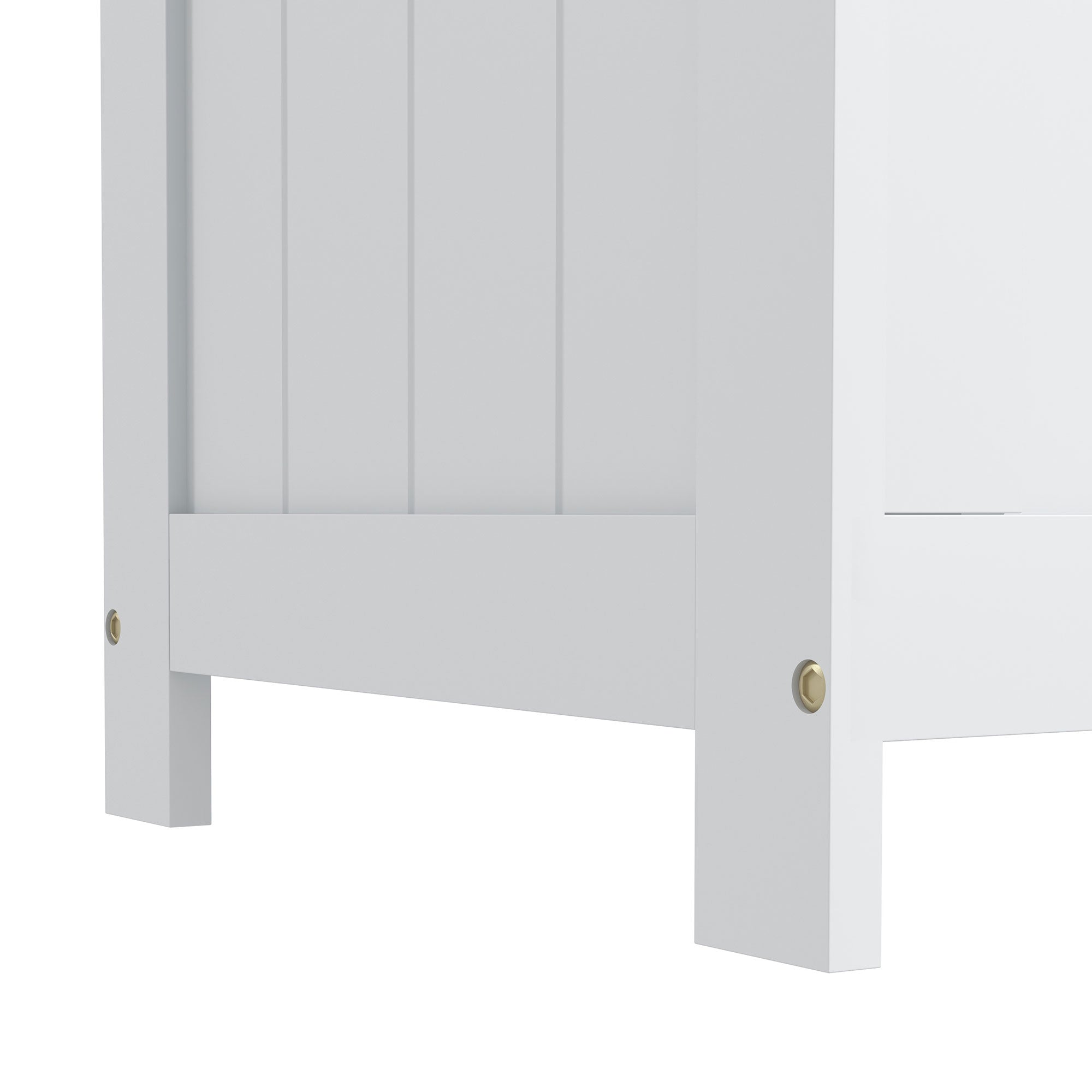 Storage Chest, Modern Storage Trunk with Safety Hinges, White