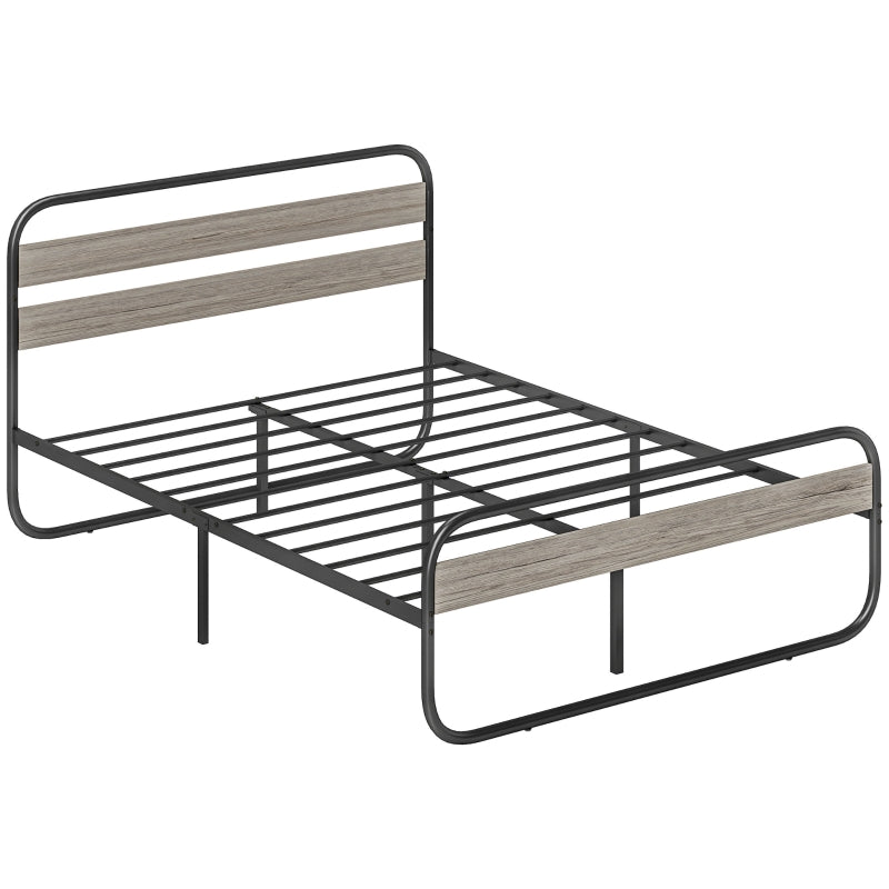 King Size Bed Frame Industrial Steel Black