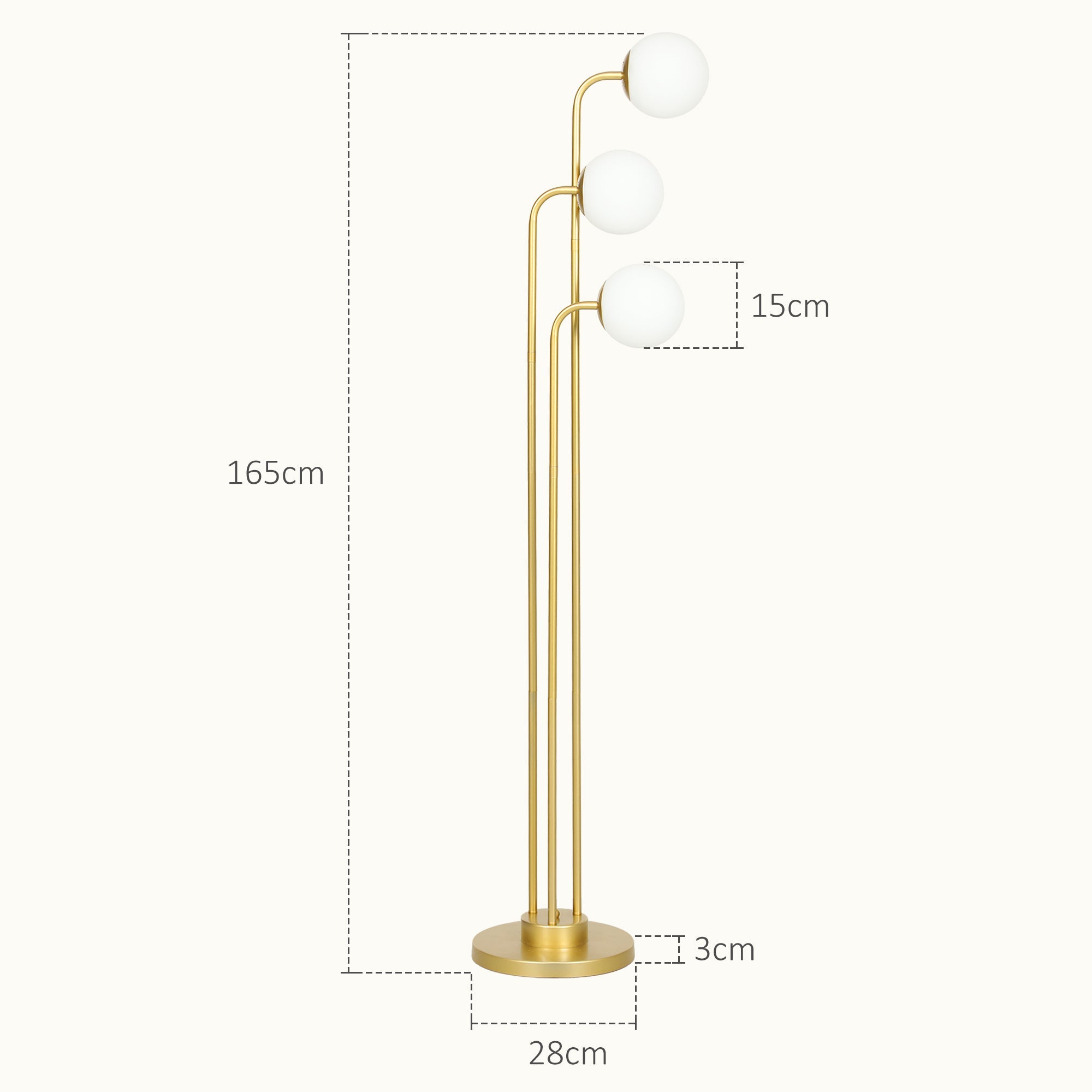 Floor Lamp, Rotatable Lampshades Reading Lamp Bedside Lamp, Gold