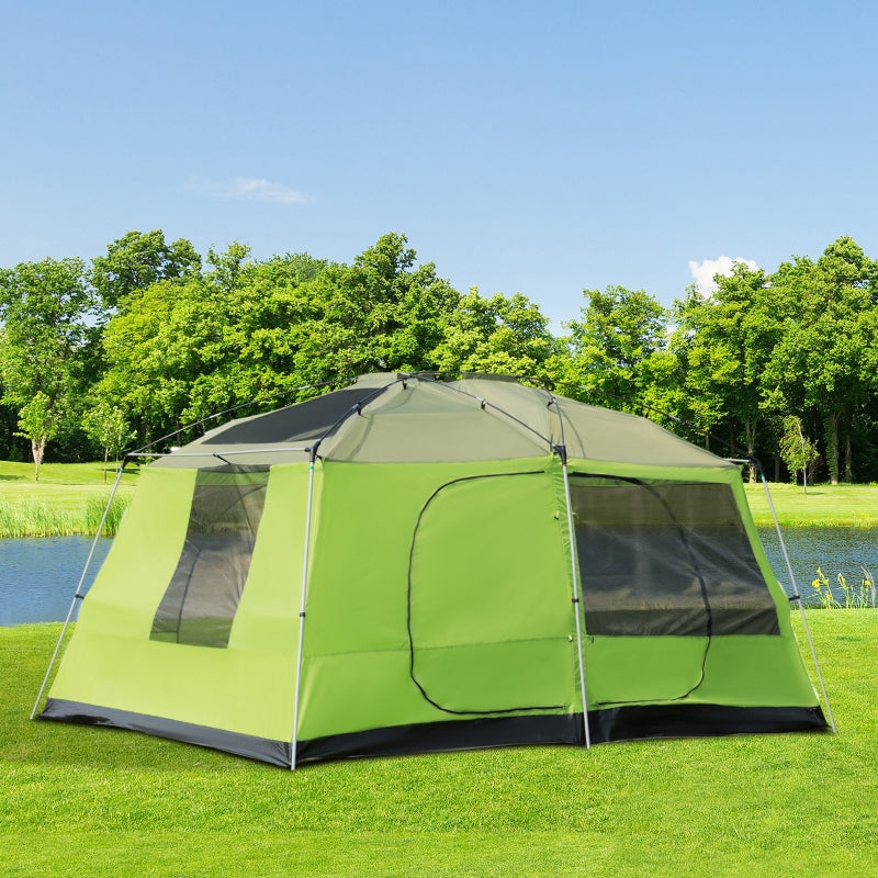 Camping Tent Dome Family Tent 4-8 Person 2 Sleeping Cabins