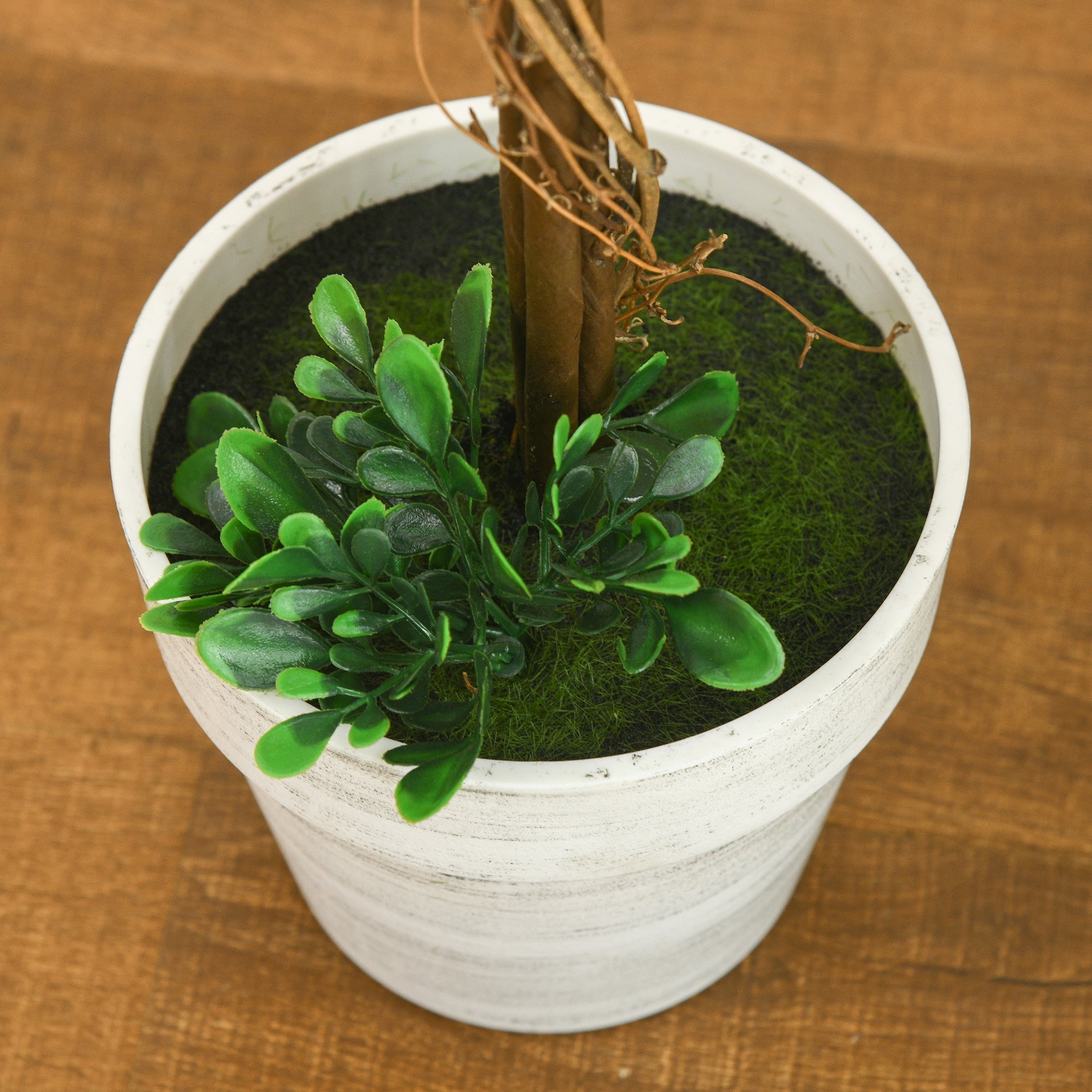 Artificial Boxwood Trees, Set of 2, 60cm, UV-resistant, Green