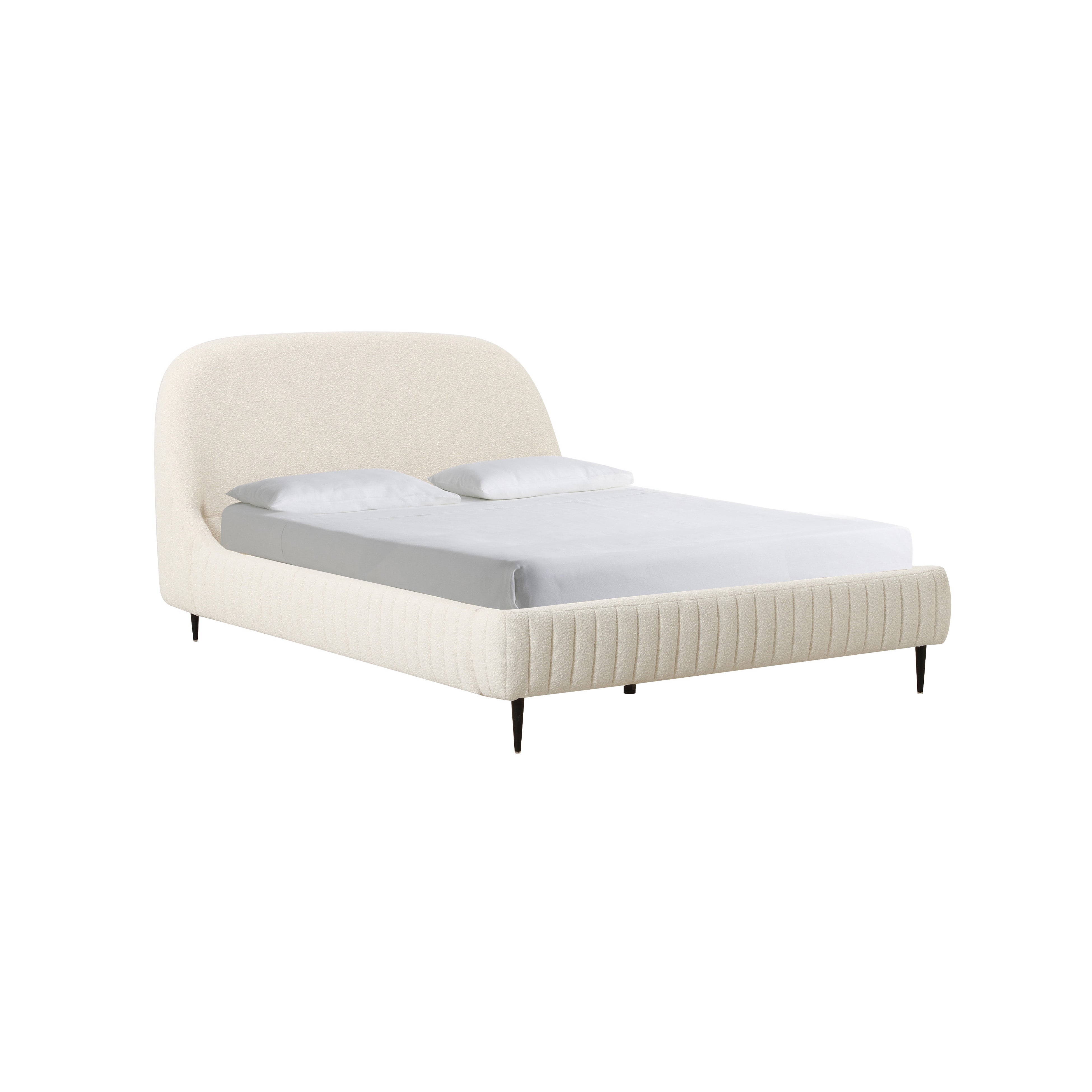 Denise Super King Bed Boucle Cream