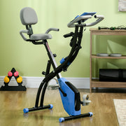 X-Bike 2-in-1 Foldable Exercise Bike, 8-Level Magnetic Resistance, Gray