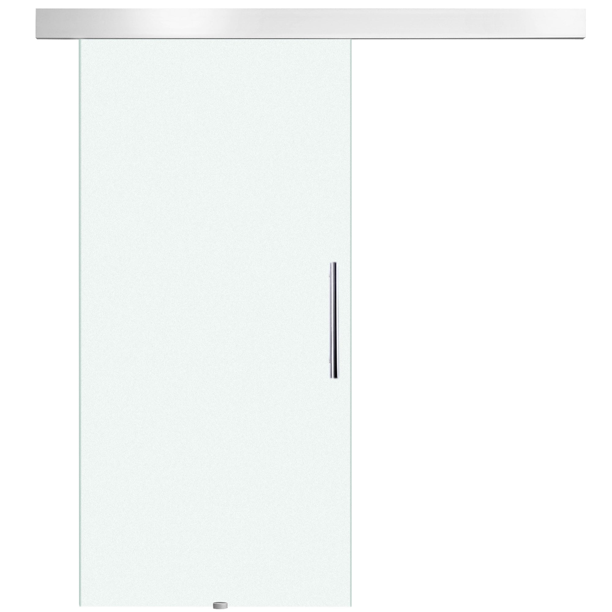 Sliding Glass Interior Door with Handle, Frosted One-Side, 102.5x205 cm, Glass