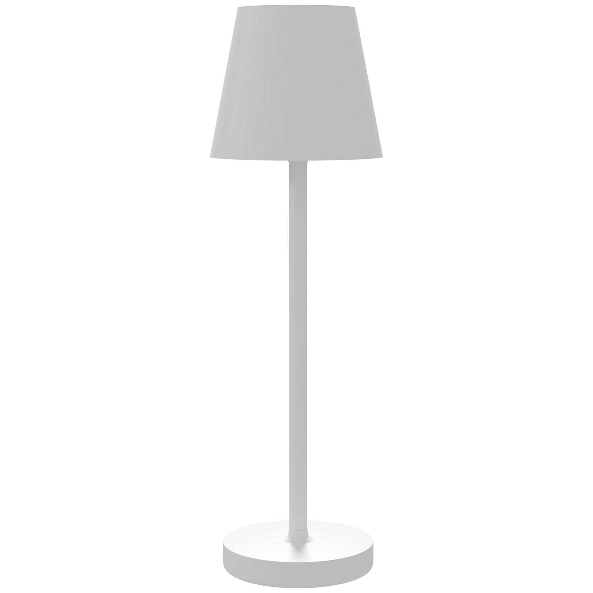 Table lamp rechargeable USB with 3 light colors portable bedside lamp metal white