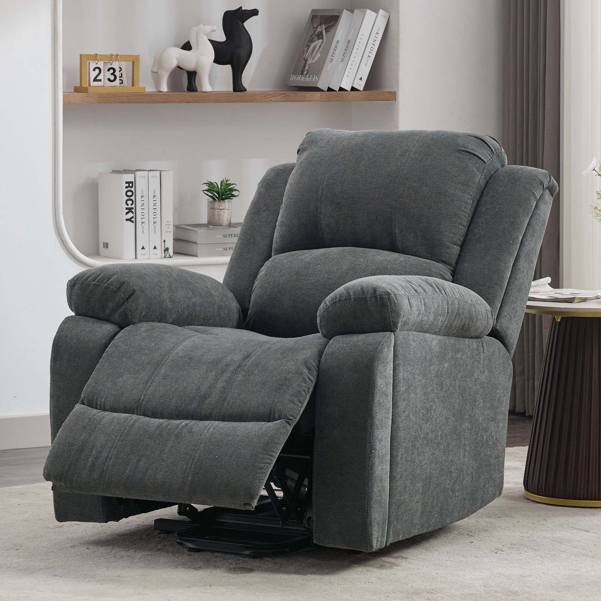 Power Massage Lift Recliner Chair with Heat & Vibration, Heavy Duty Safety Motion, Fabric