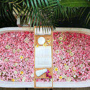 Bamboo Bathtub Caddy, Adjustable, Natural Material