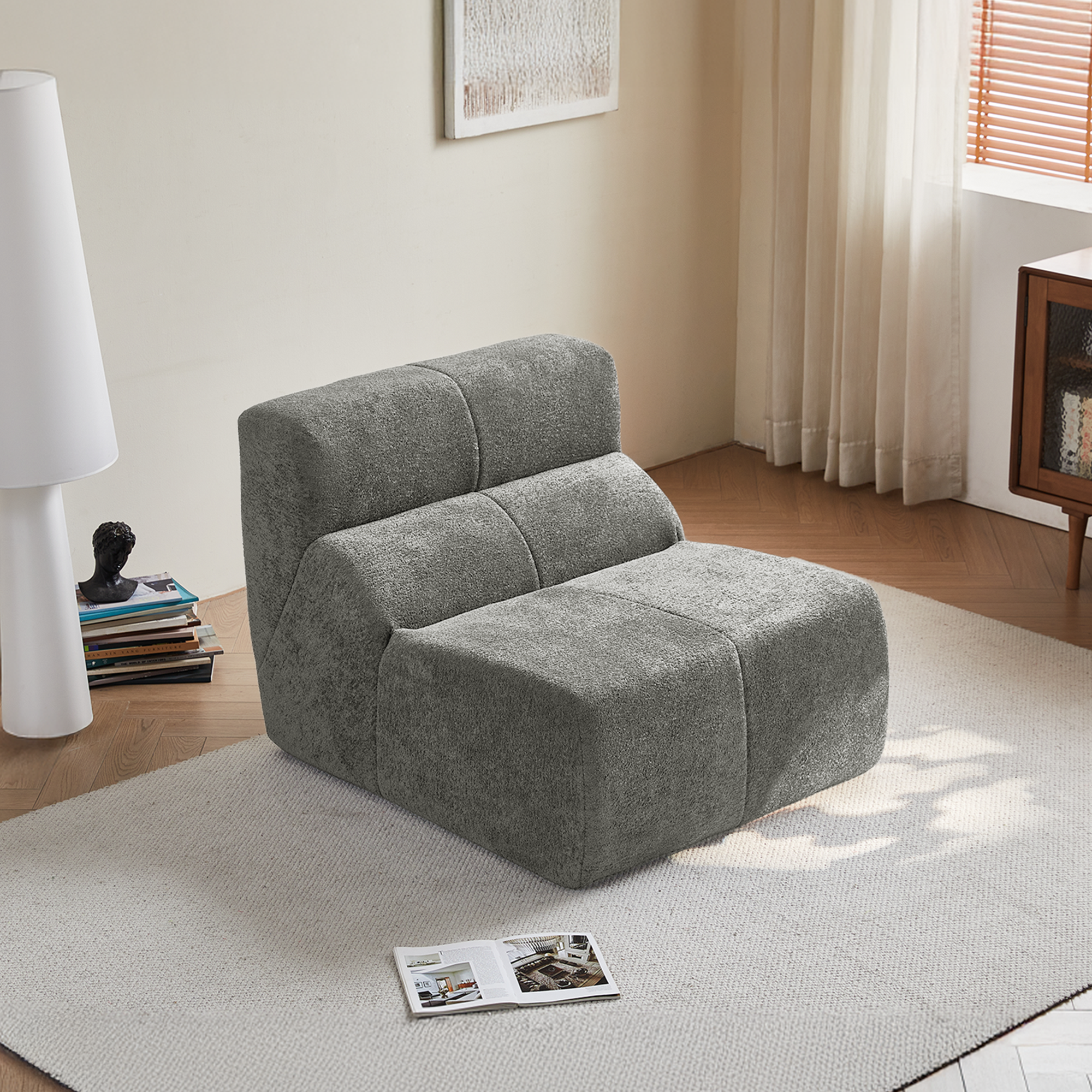 Luxury Cloud-Soft Raindrop Single Sofa Chair, Perfect for Living Rooms, Velvet