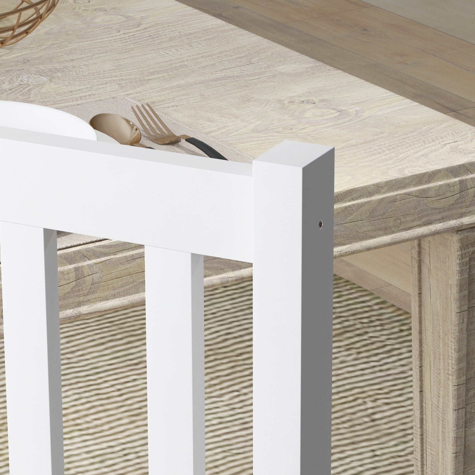 Dining Chairs, Set of 2, 120 kg, Pinewood White
