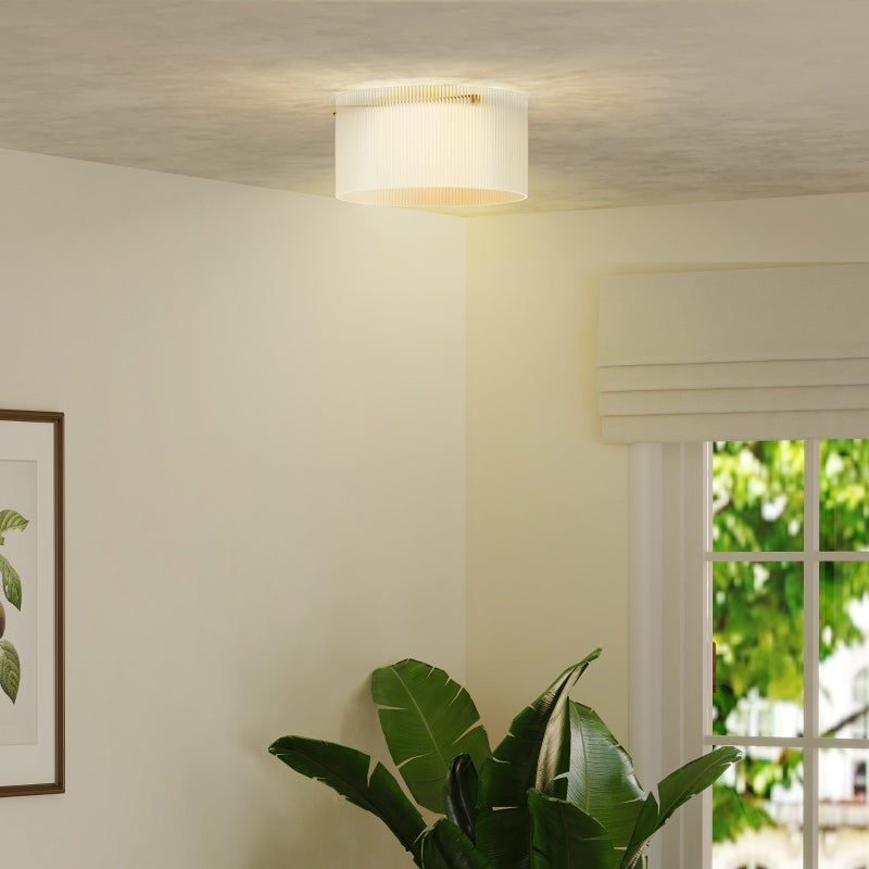 Ceiling lamp with acrylic lampshade, metal, halogen and LED compatible