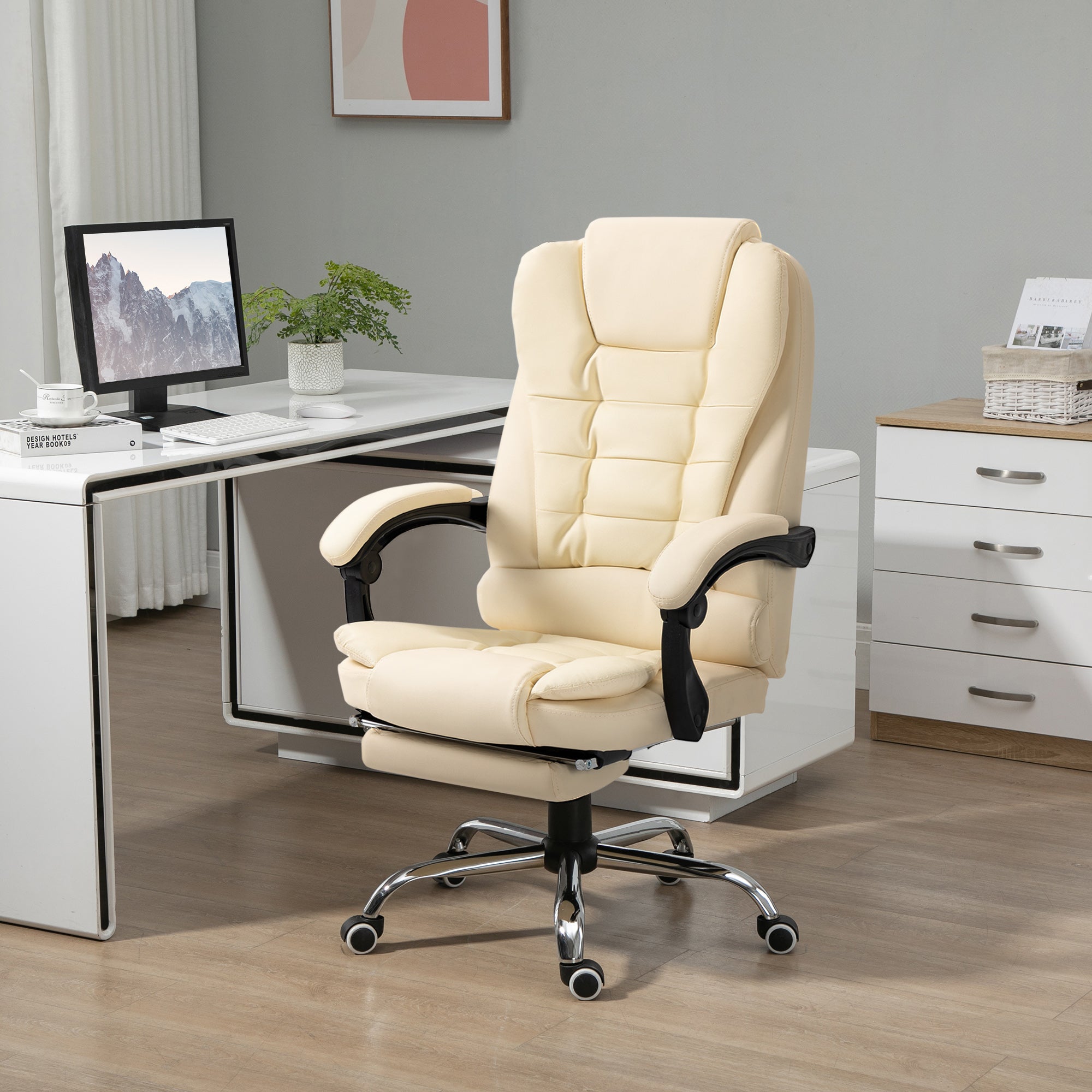 Chefsessel mit Fußstütze, ergonomisch, Kunstleder