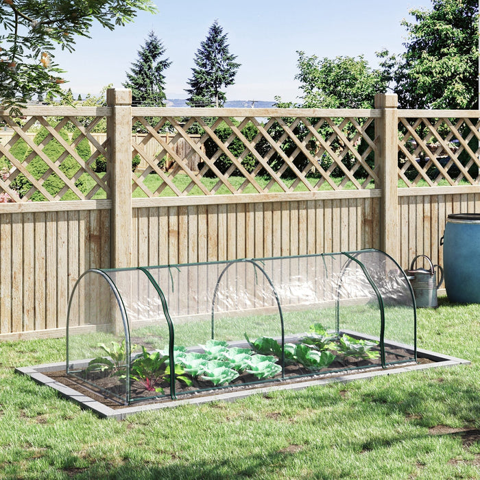 Greenhouse with Door, Cold Frame, Plant Growing, Steel PVC