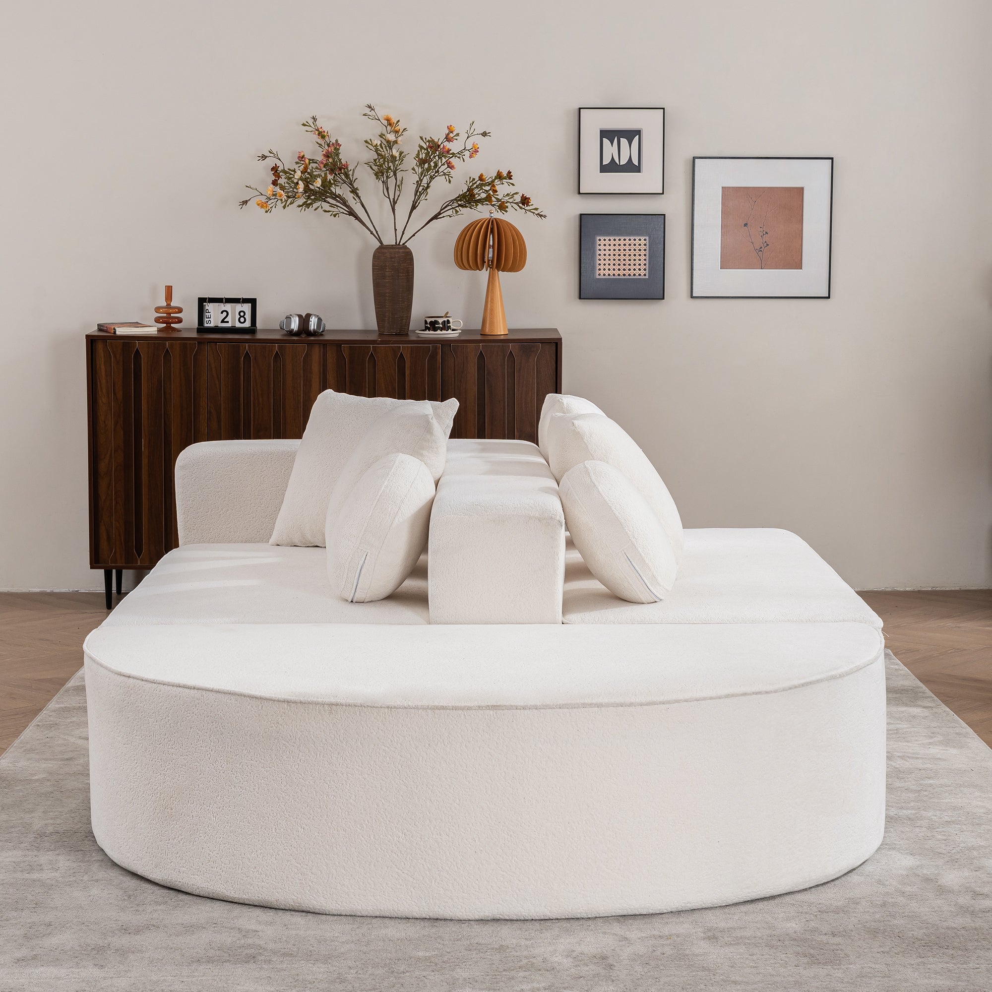 Cloud Sofa Segmented Modular No Assembly - Chenille Fabric