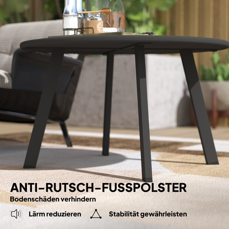 Side Table Round Weatherproof Ø70x42cm - Black