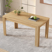4 Seater Dining Table, Rectangle Modern Kitchen & Dining Room Furniture, Oak Colored MDF Wood