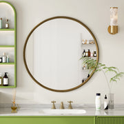 Round Mirror, 80CM Metal Frame, Bronze
