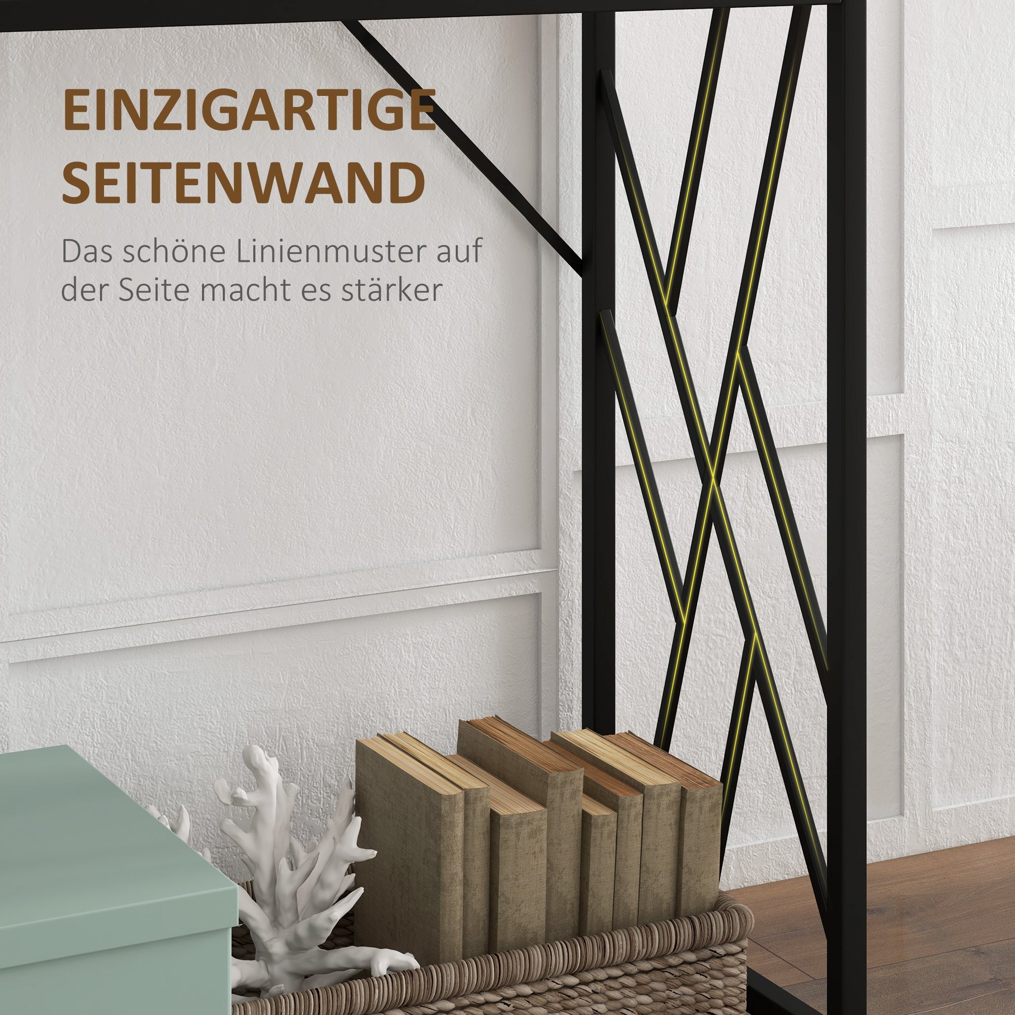 Console Table, Industrial Style Side/Hallway Decorative Steel Legs, Brown
