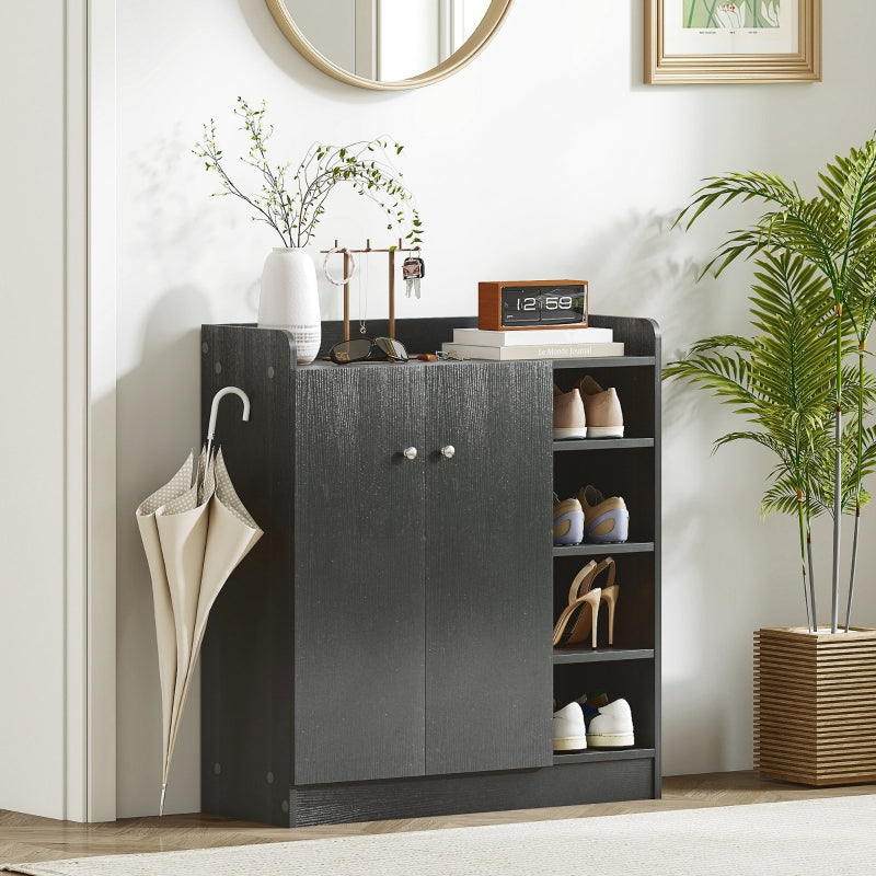 Shoe Storage Cabinet, Adjustable Shelves, Black