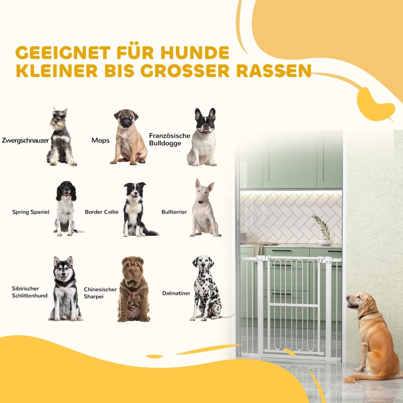 Hundeschutzgitter, 76-104 cm, Treppe, Metall
