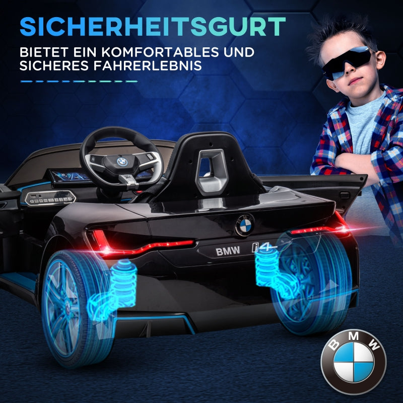 Children's Ride-on Car with Remote Control and Multimedia Player, Black