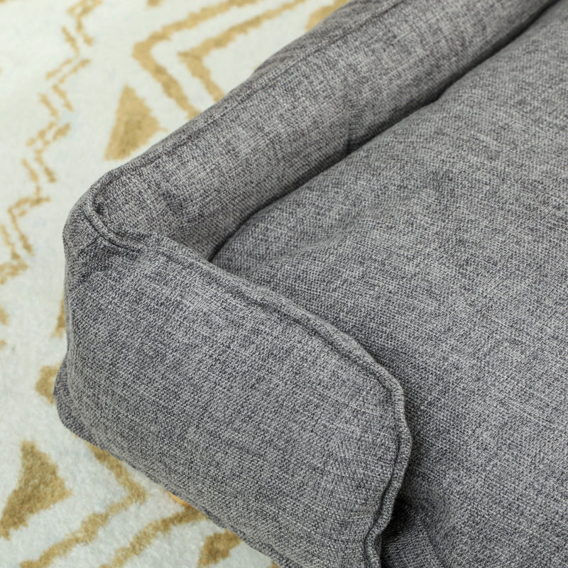 Dog Sofa Washable Cushion - Natural/Dark Grey