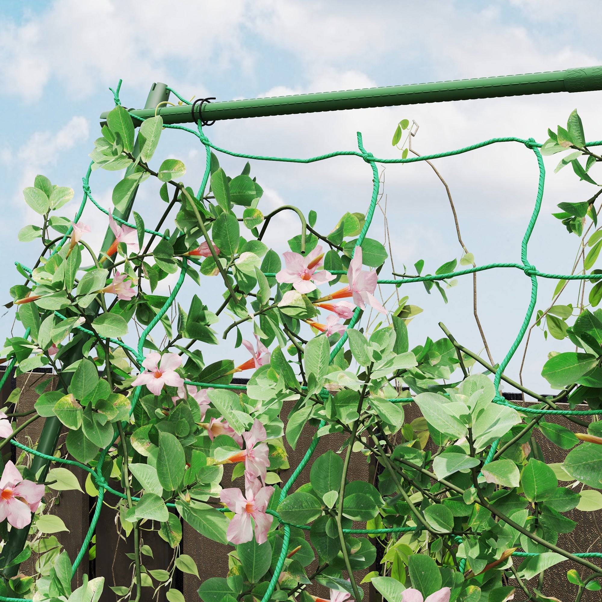 Steel Trellis A-Frame Climbing Aid 101x133x227cm Rustproof Green