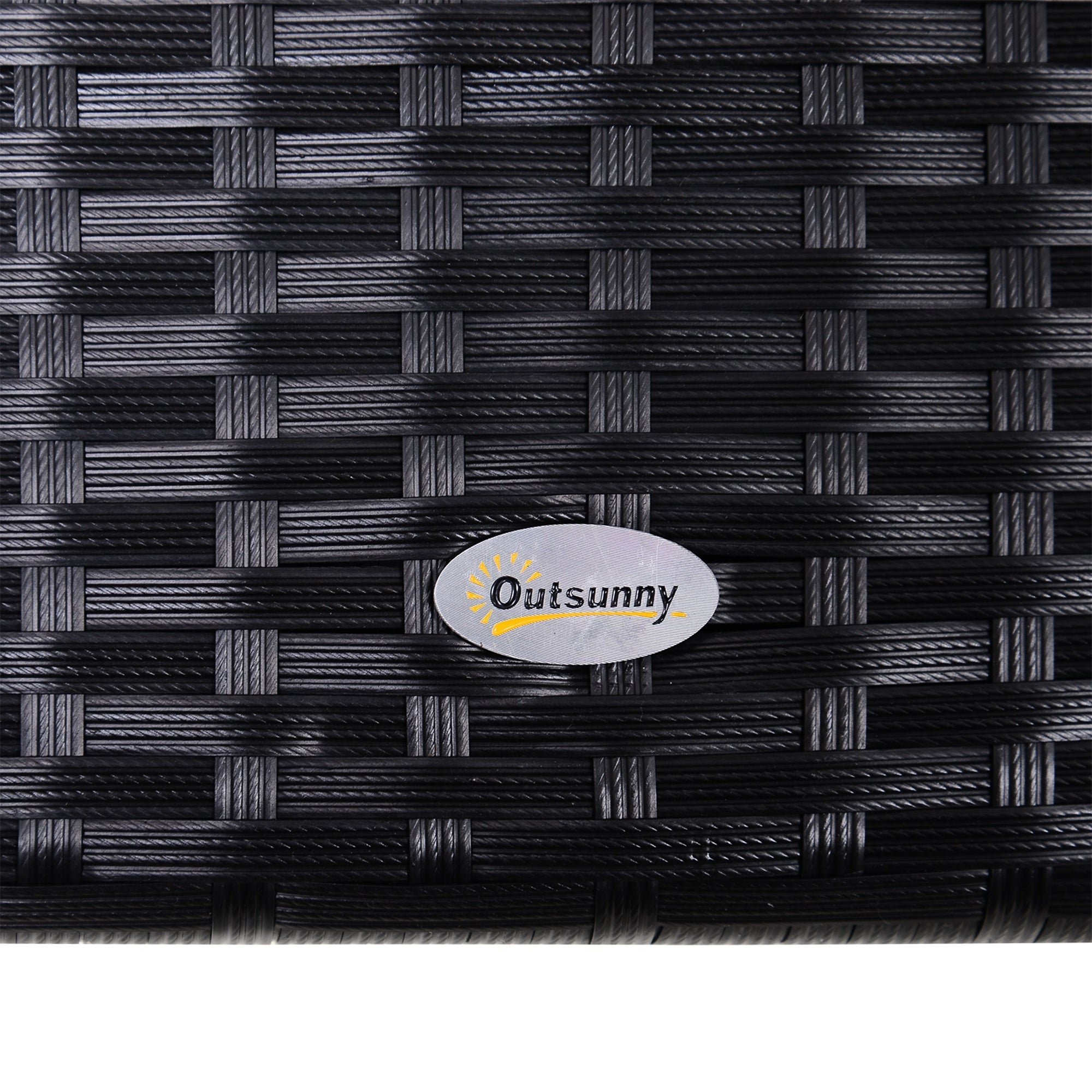 Hollywood Swing 3-Seater Garden Swing with Canopy, Black Polyrattan and Metal