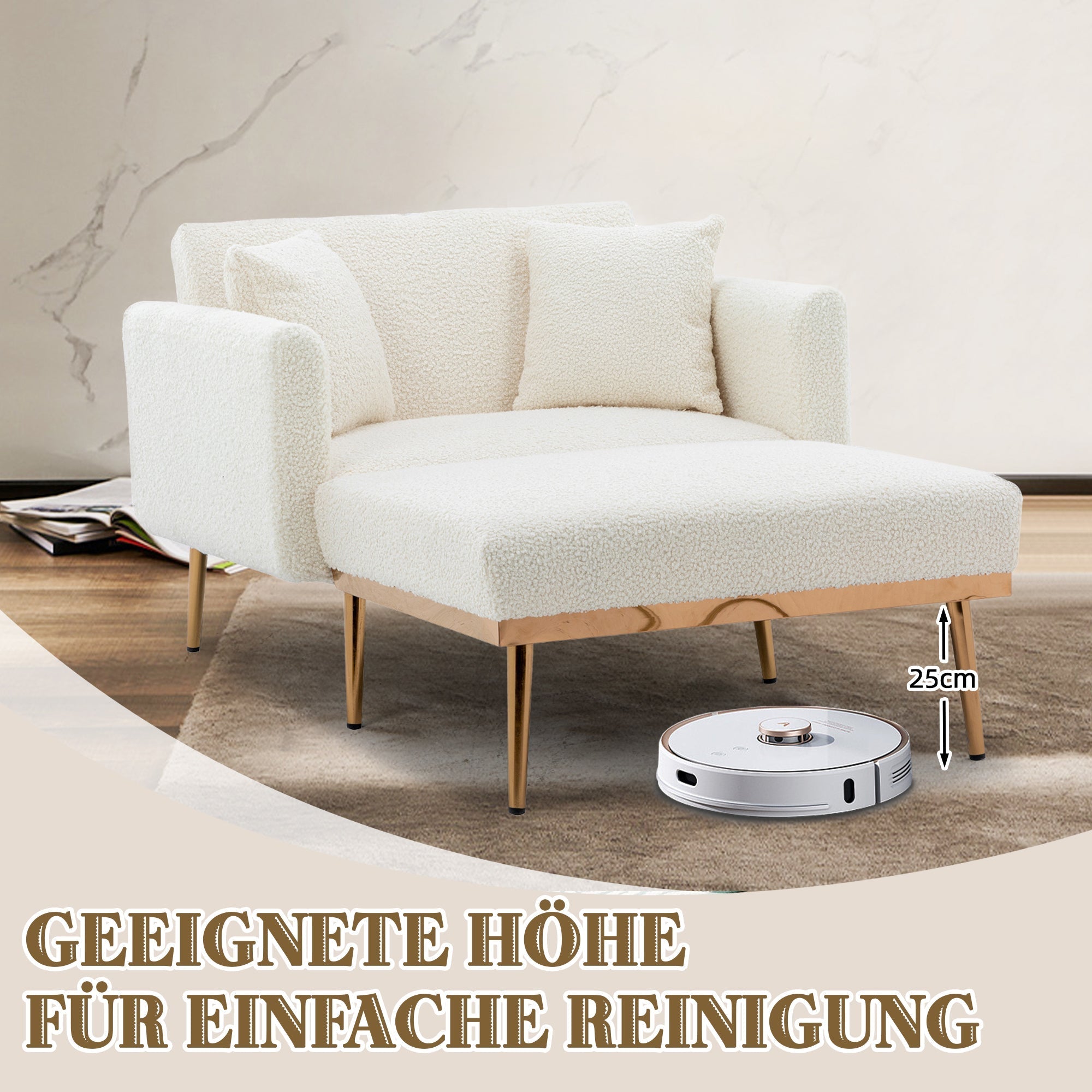 Armchair, Modern Adjustable Recliner Folding Sofa